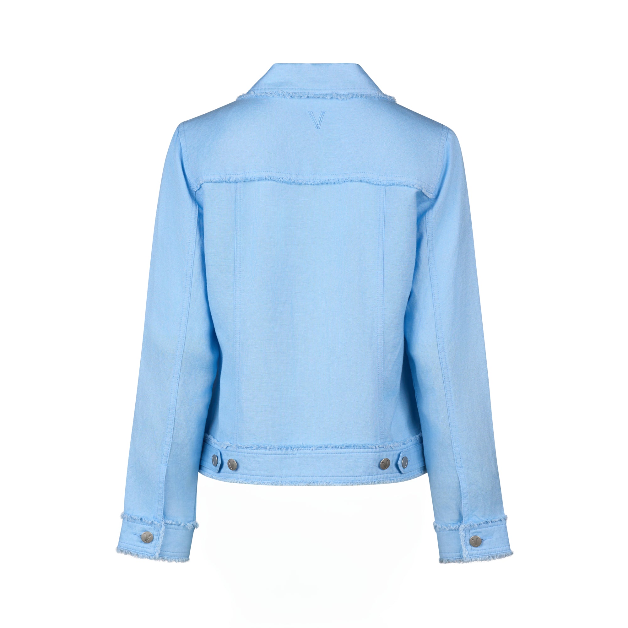 2026A Linen Jacket with Frayed Seams