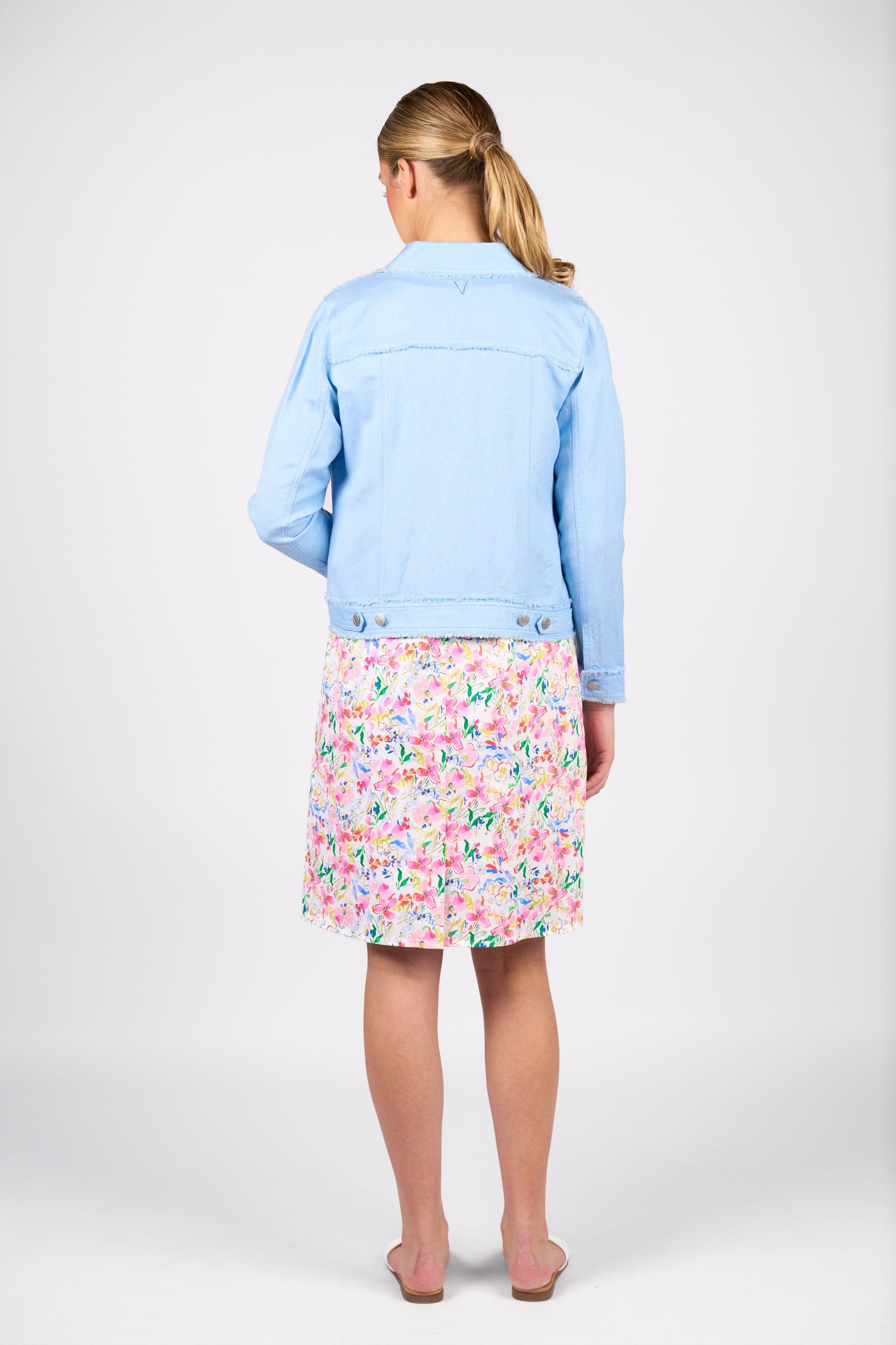 2026A Linen Jacket with Frayed Seams