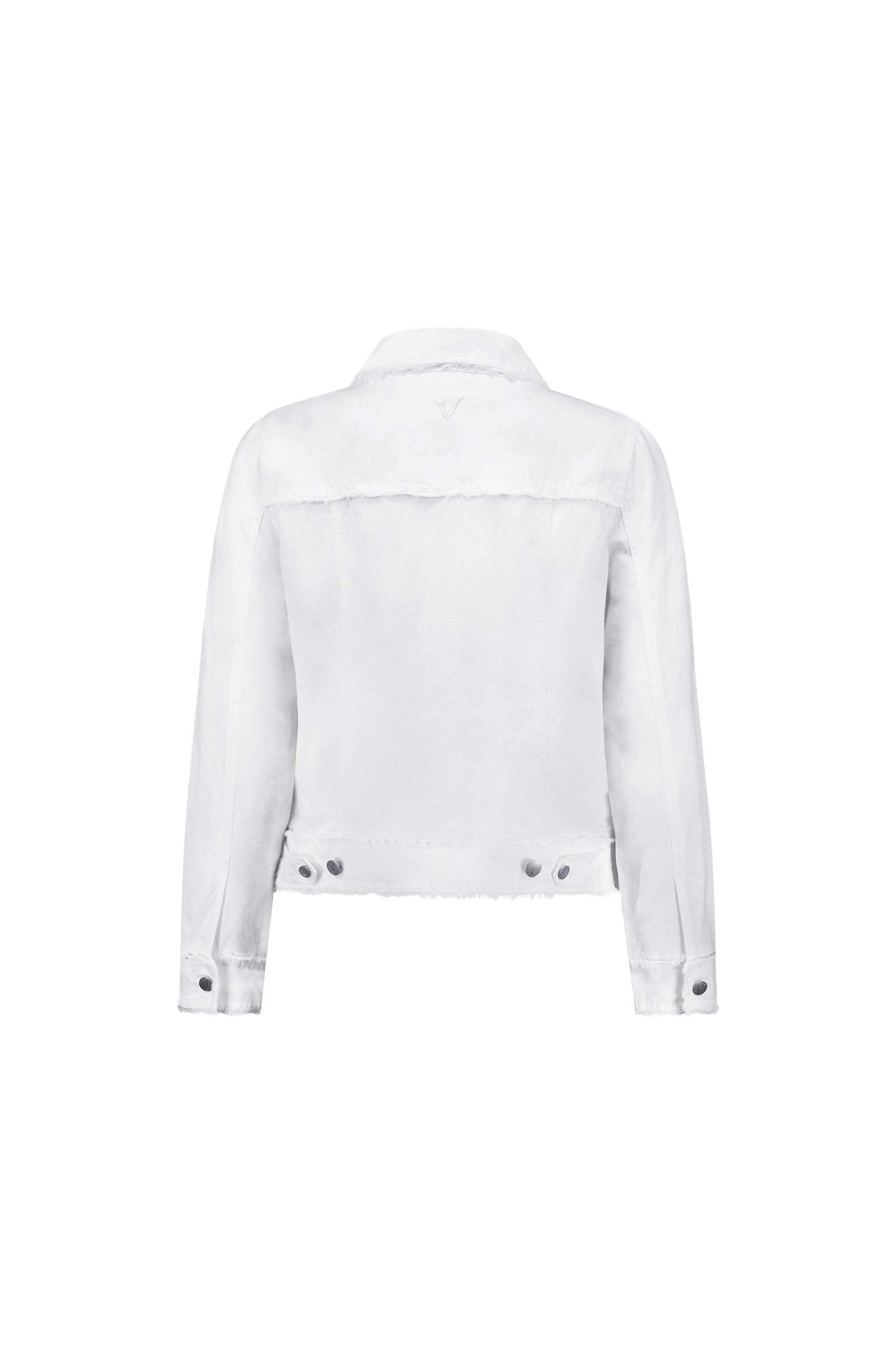 2026A Linen Jacket with Frayed Seams