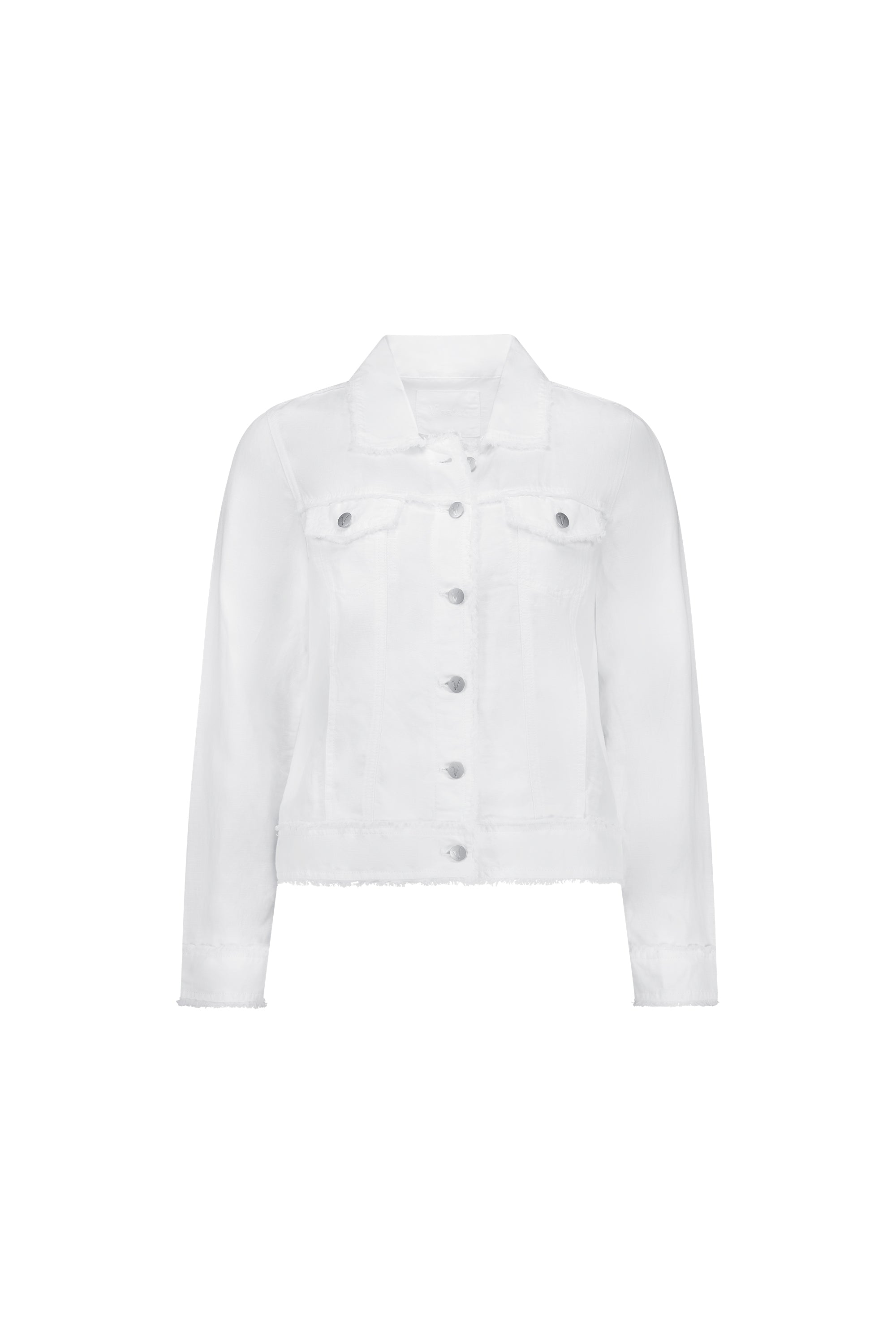 2026A Linen Jacket with Frayed Seams