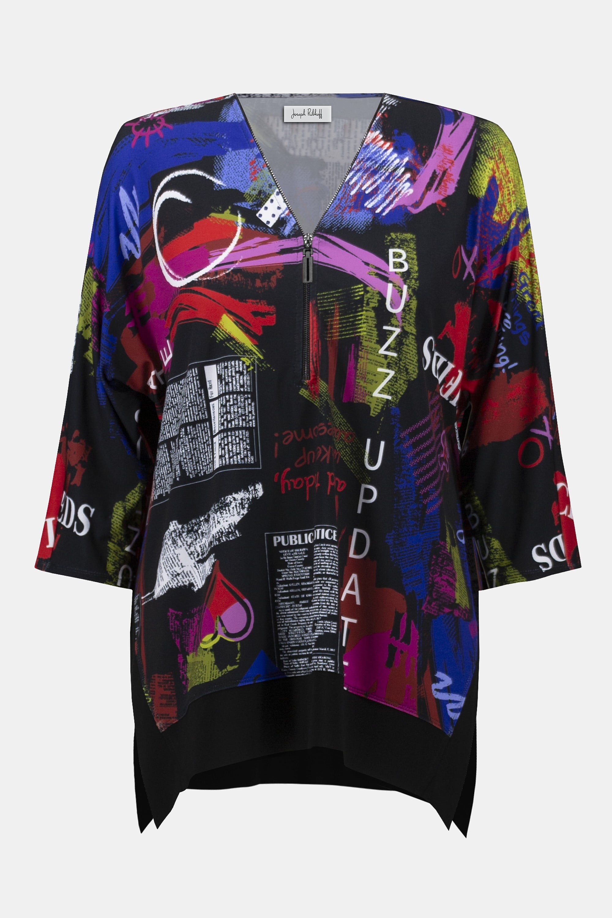 253113 - Silky Knit Printed Boxy Tunic
