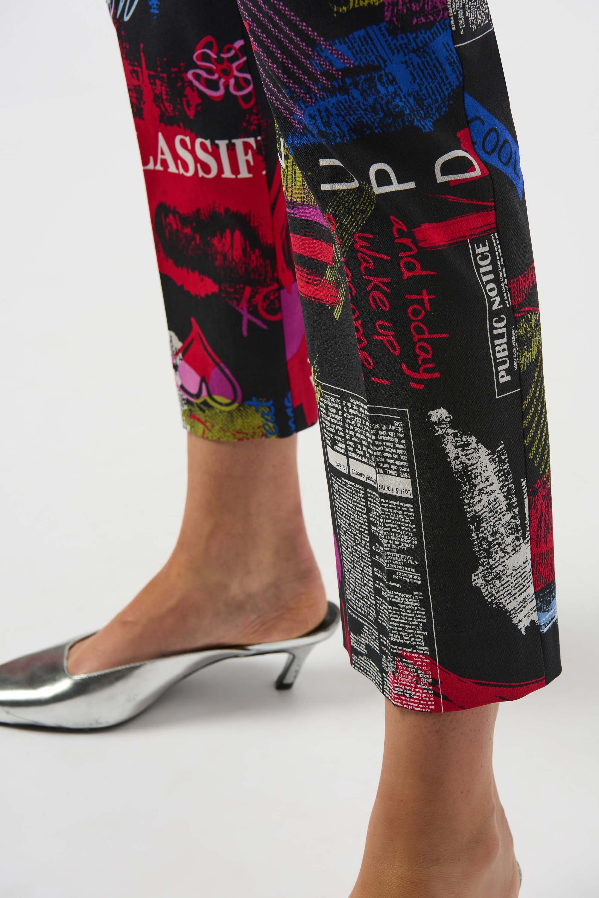 253268 Millennium Print Straight Leg Pull-On Pants