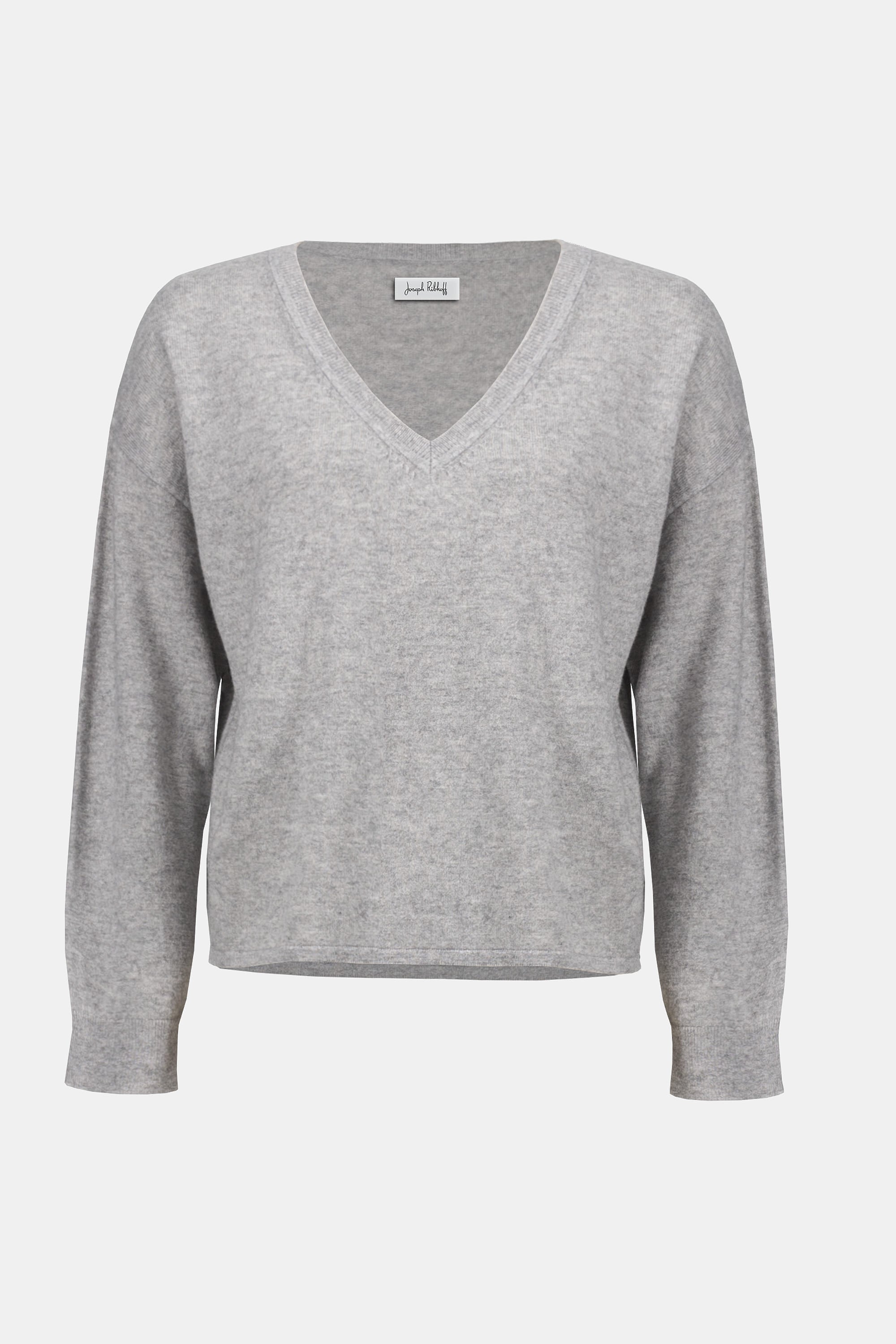 253967 Wool Blend V-Neck Boxy Sweater