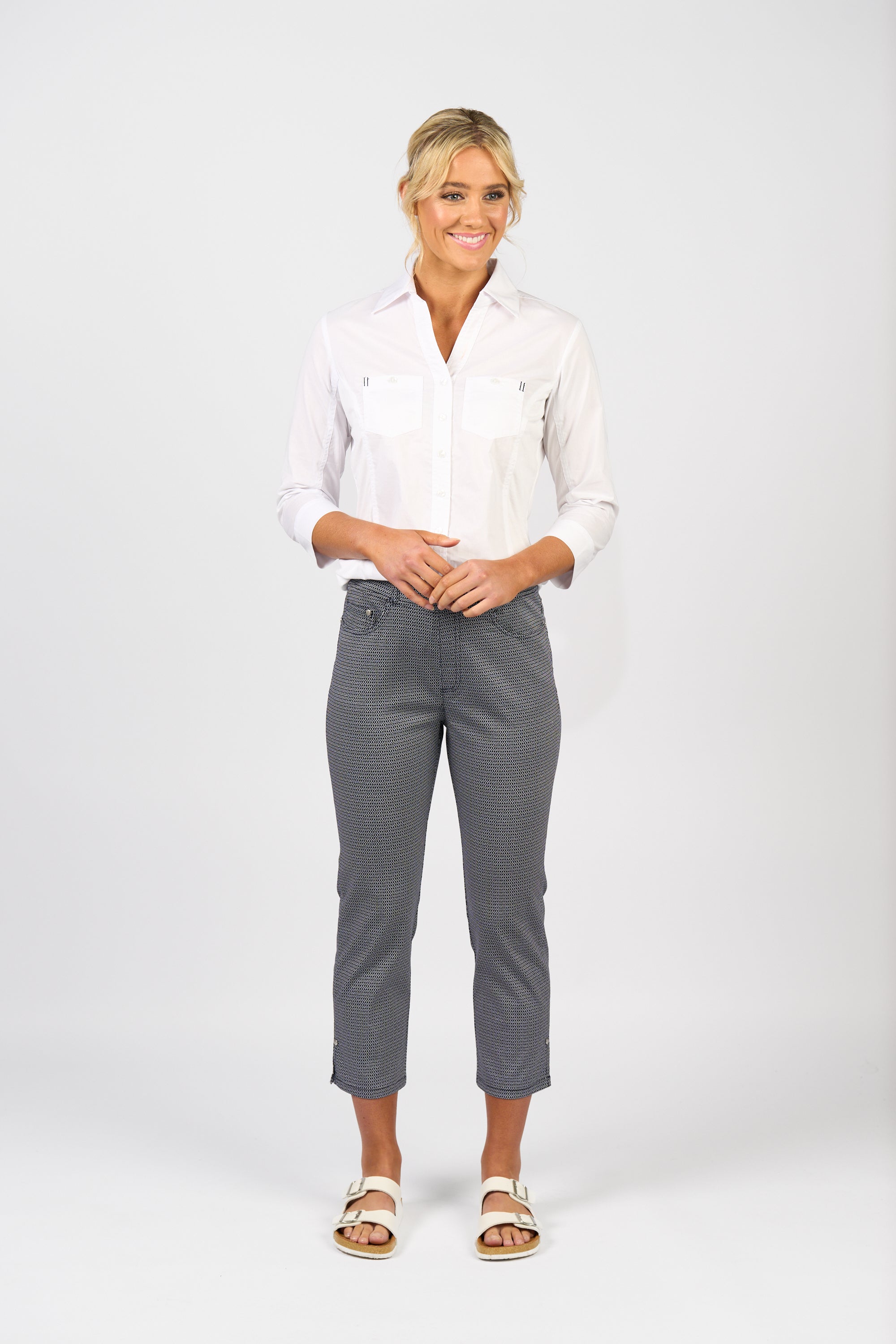 296 Slim Leg 7/8 Length Lightweight Pull On