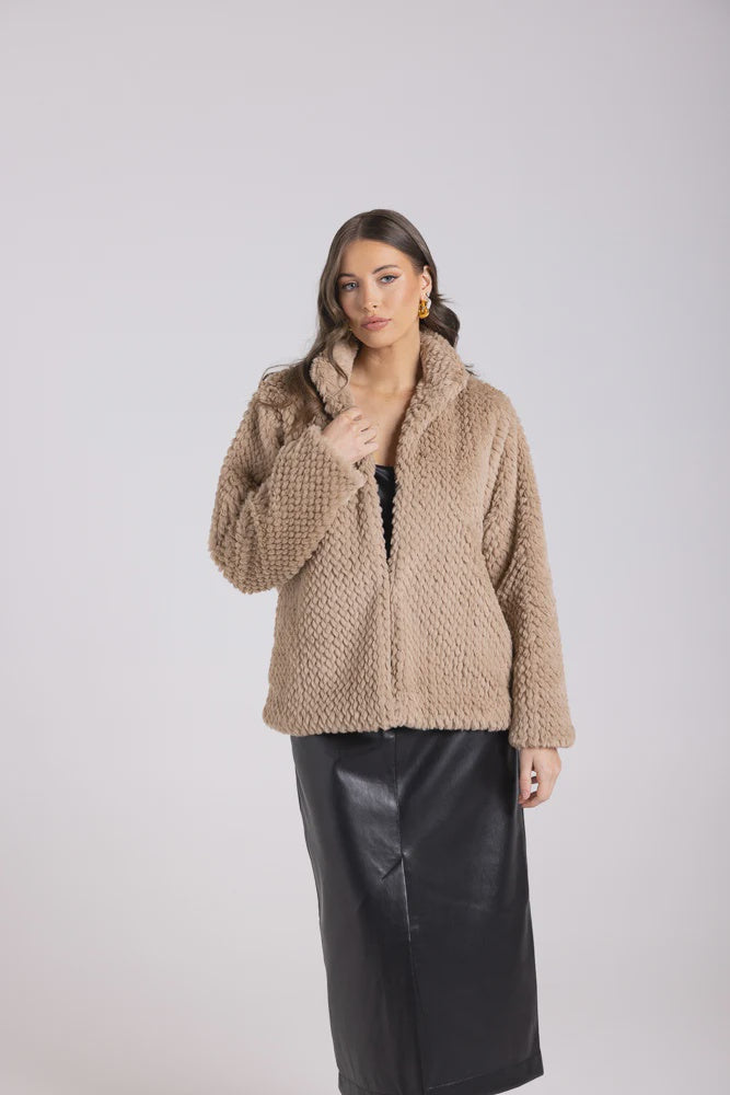 3098 Short Teddy Coat