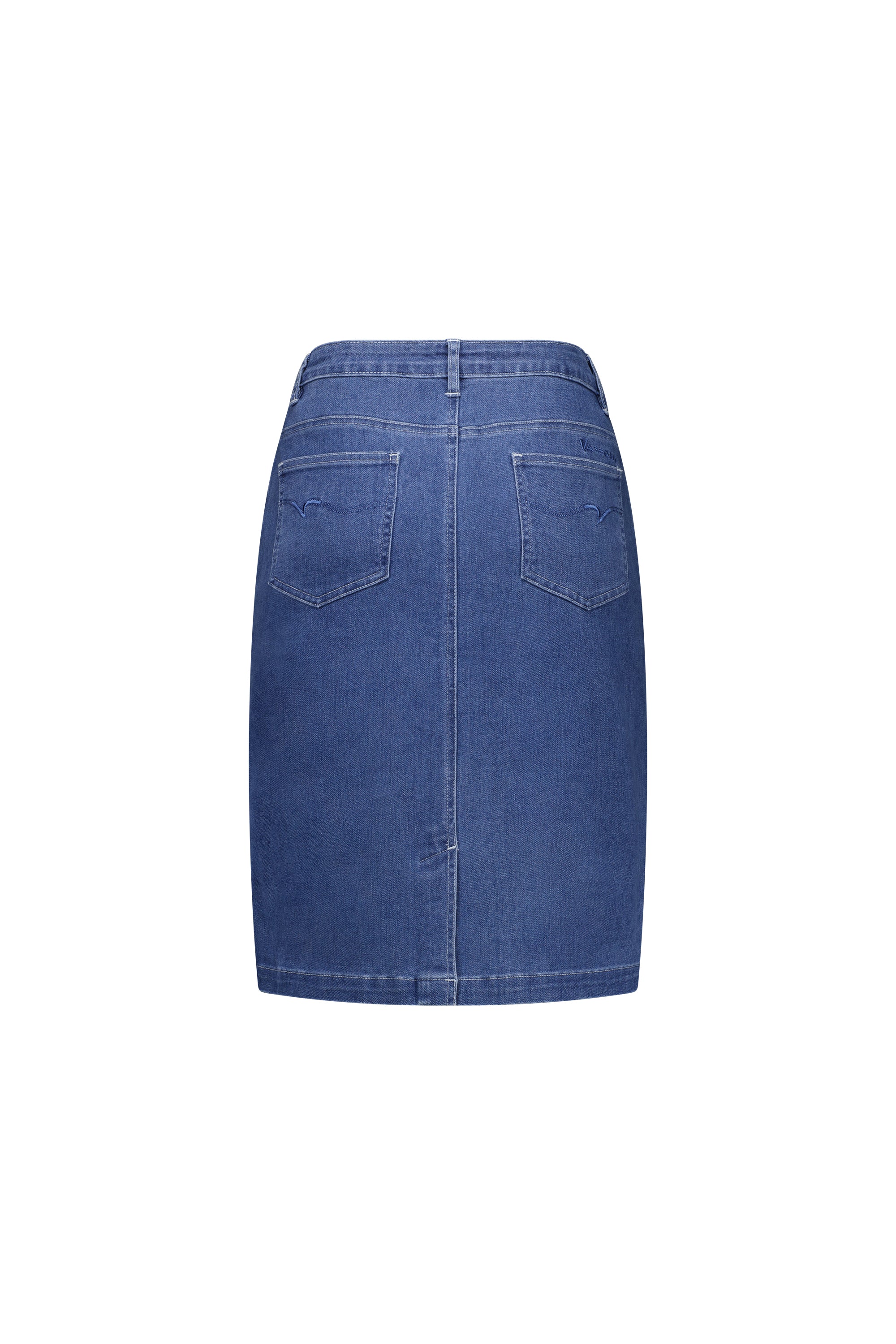 372AV Denim Skirt With Back Vent