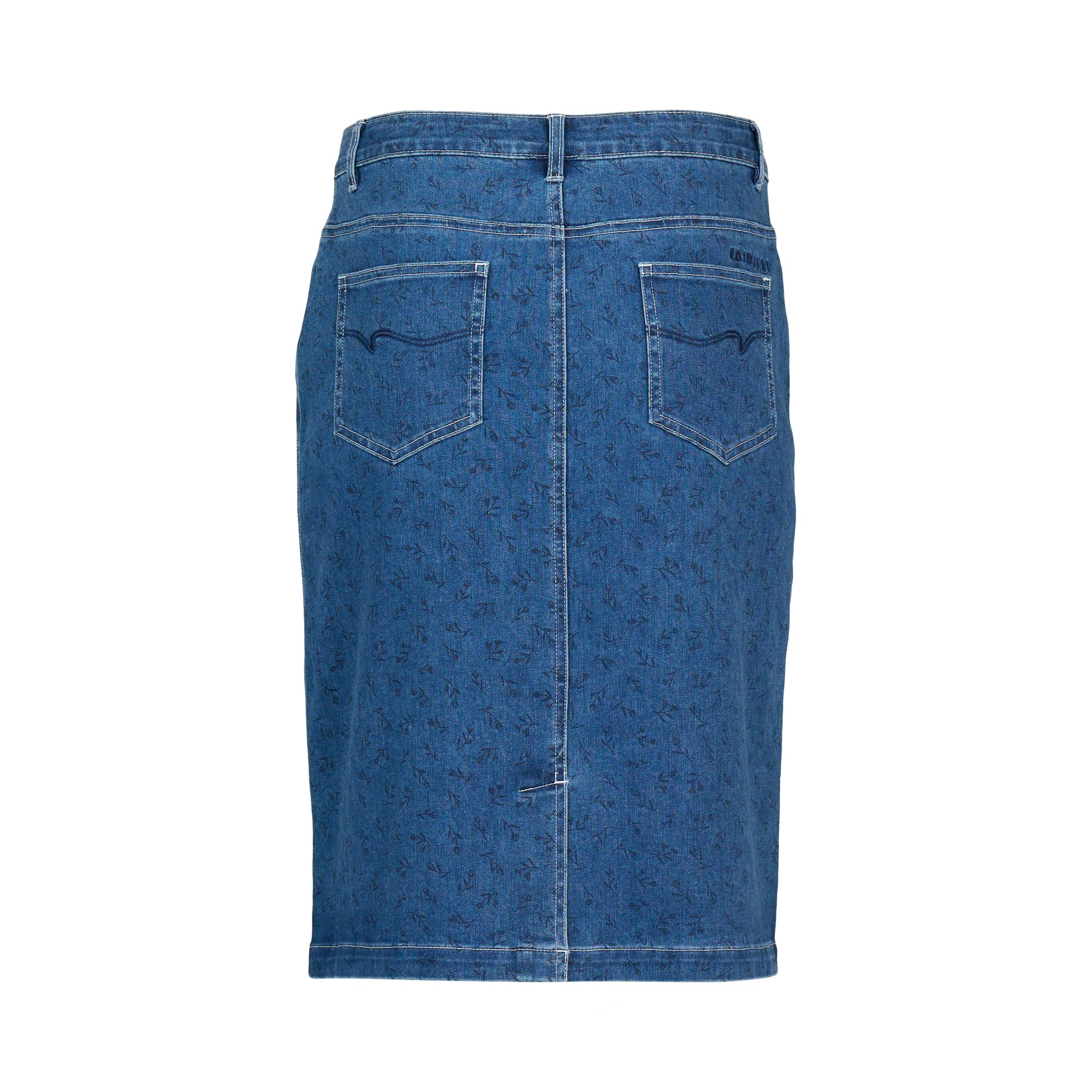 372AV Denim Skirt With Back Vent