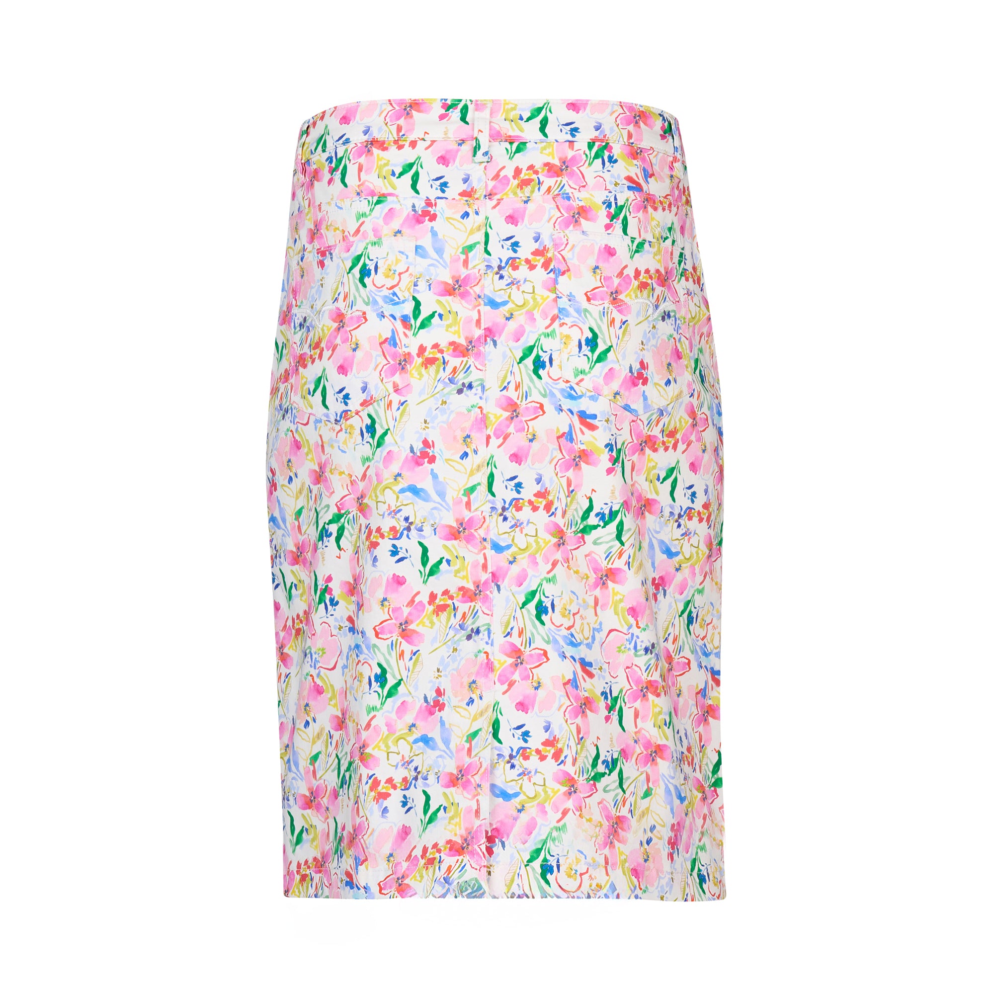 372AV Printed Lightweight Skirt with Centre Back Vent