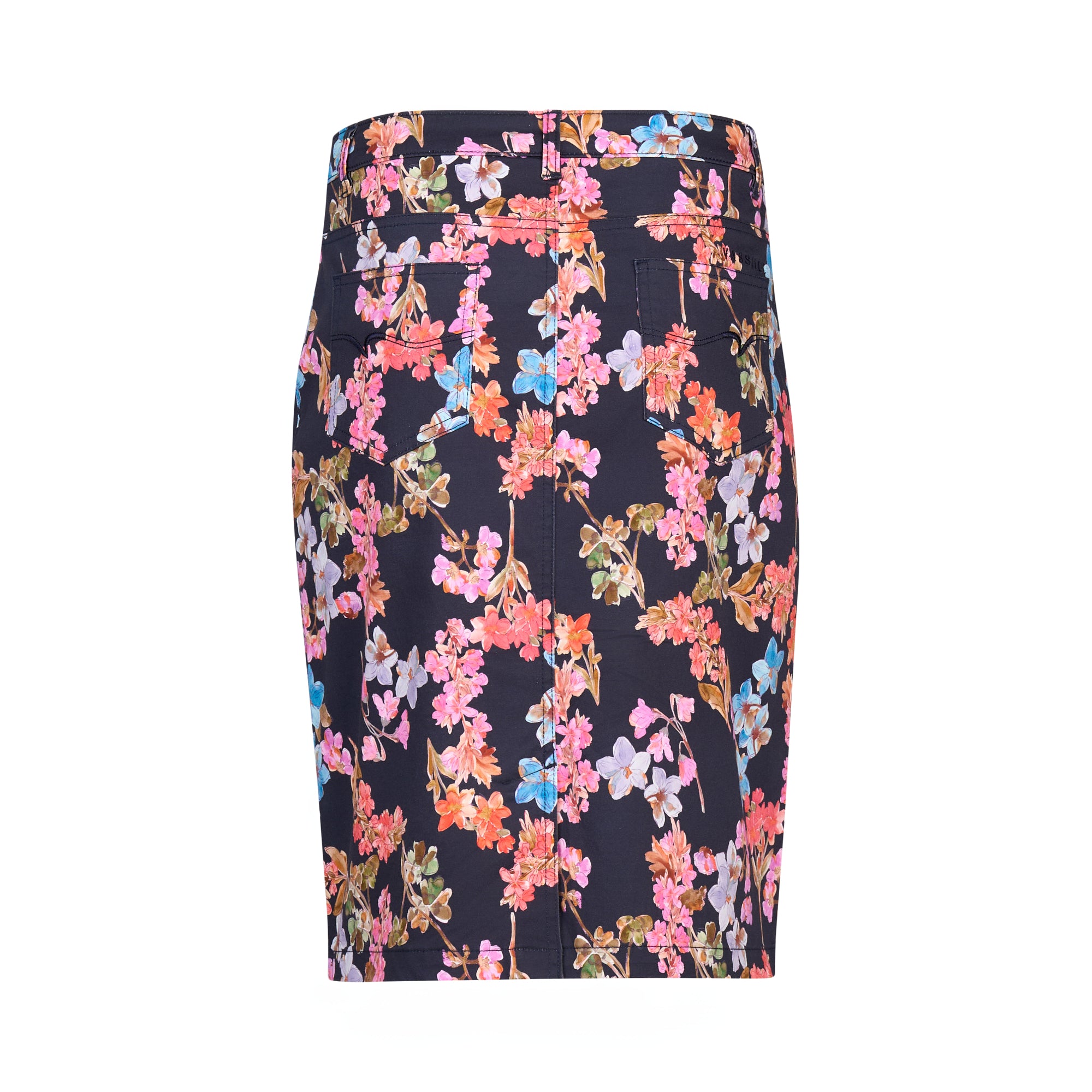 372AV Printed Lightweight Skirt with Centre Back Vent