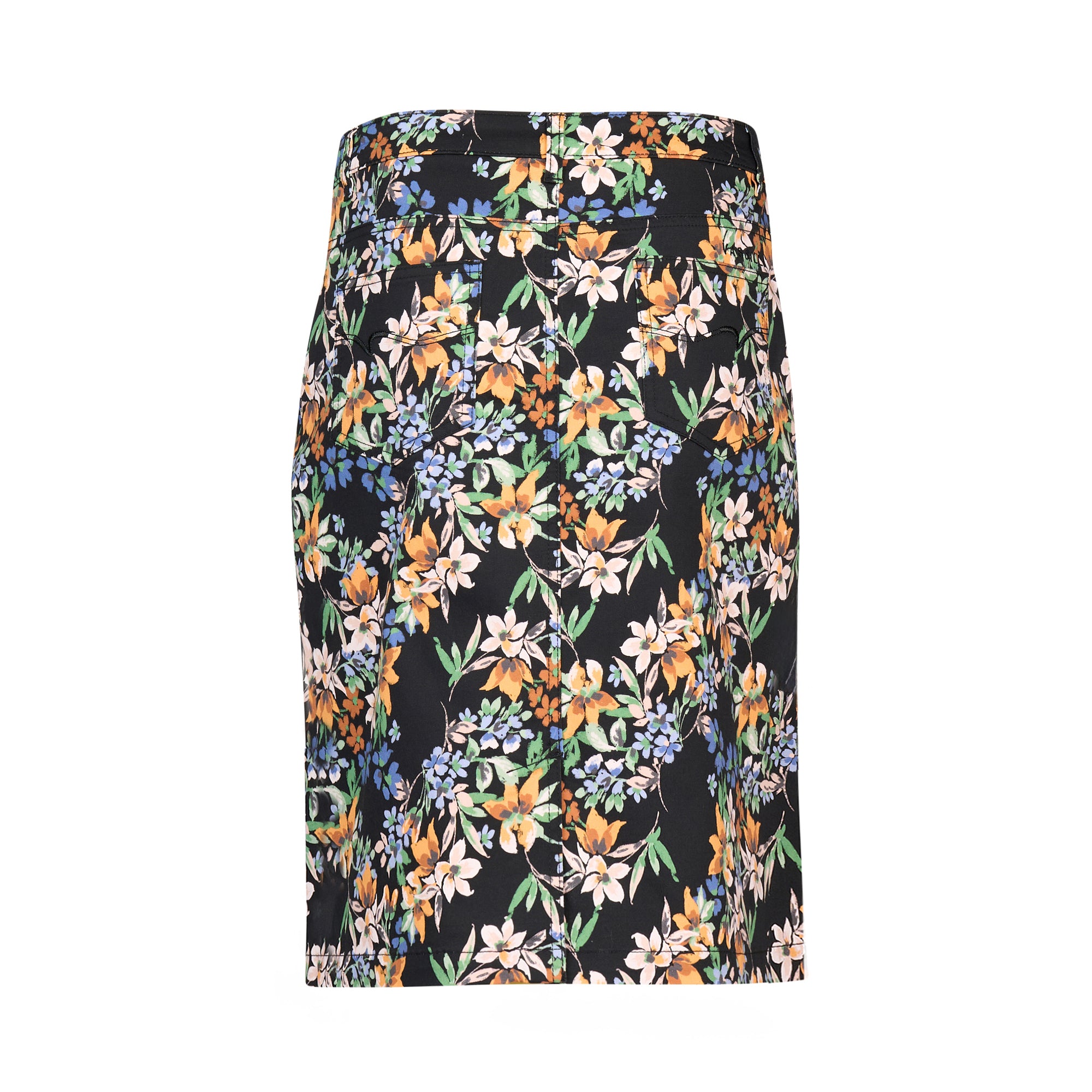 372AV Printed Lightweight Skirt with Centre Back Vent