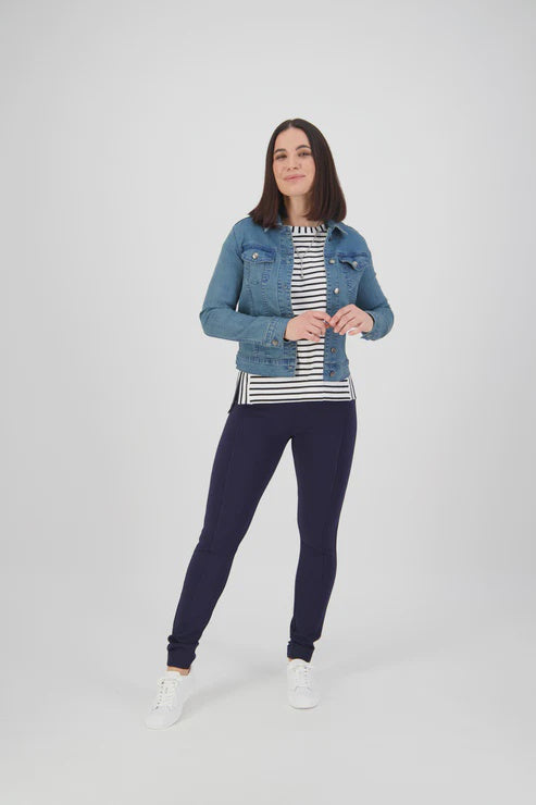 Core Jacket Washed Denim Jacket - Vassalli