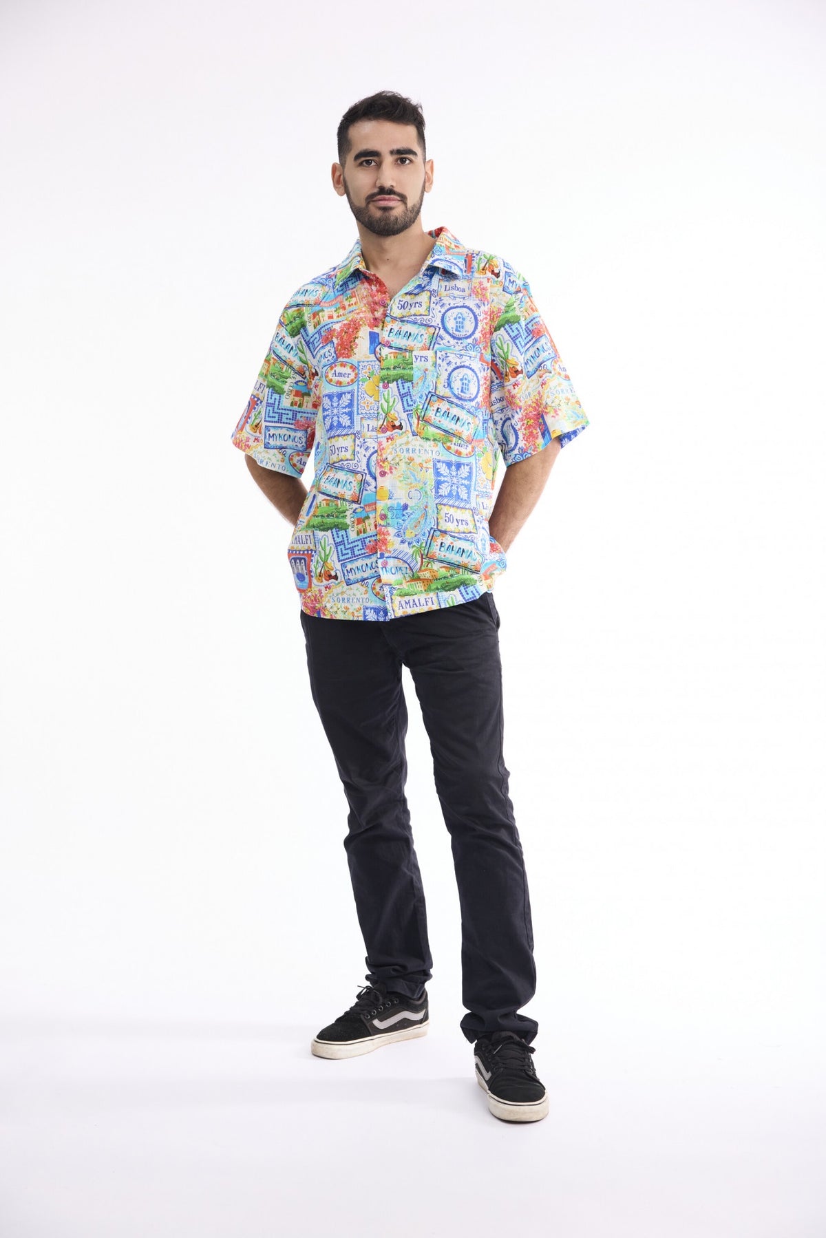 Men Shirt Short Sleeve Collar- 50 years Travel 2nd-Orientique