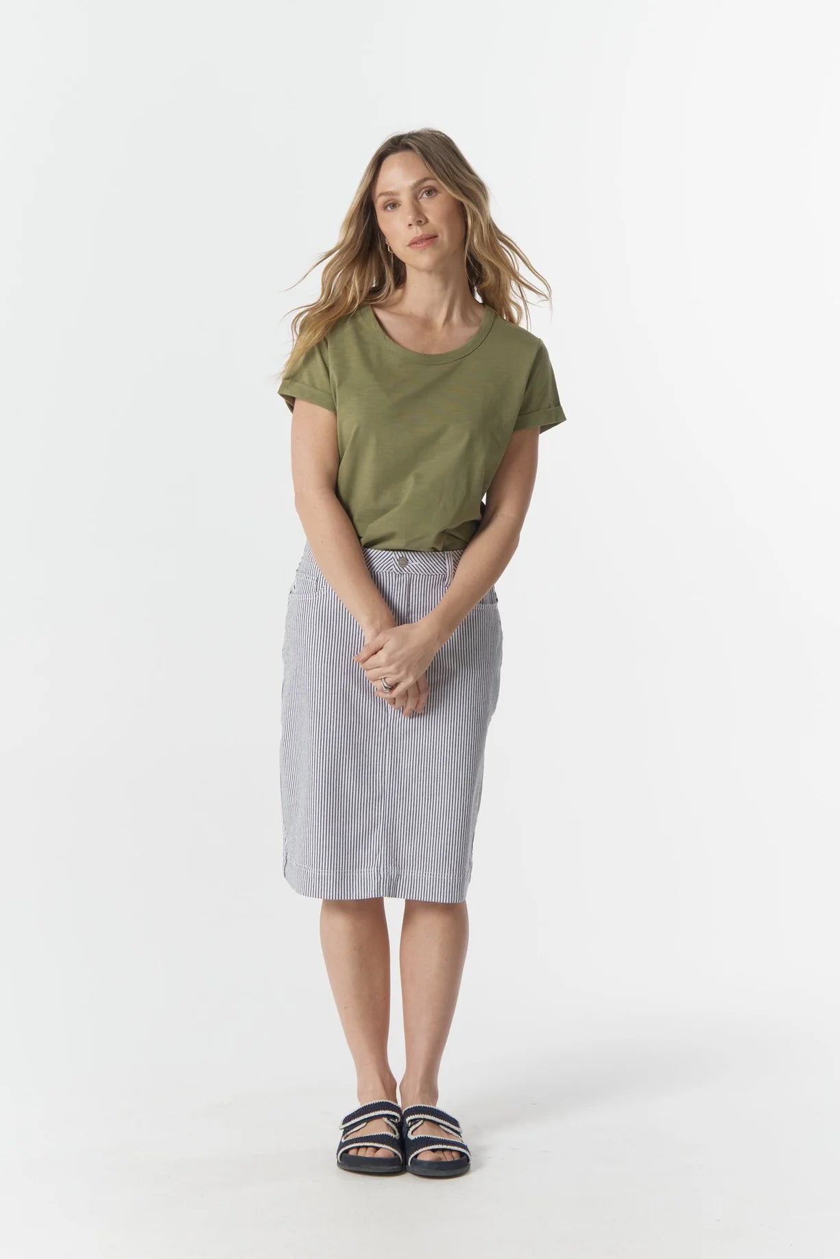 5250 Knee Denim Lenght Skirt