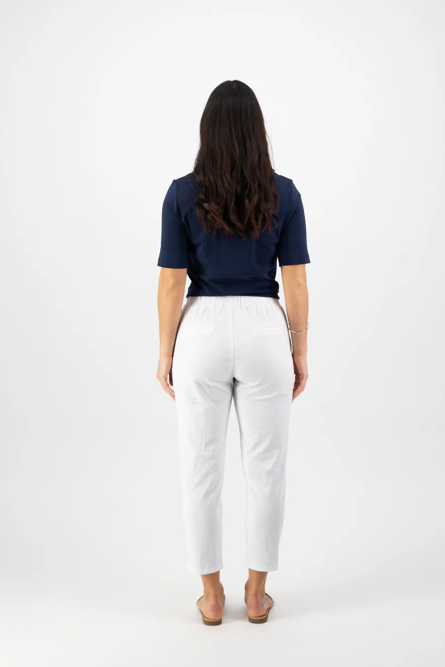5790 - 7/8 Length Skinny Leg Elastic Waist Pant