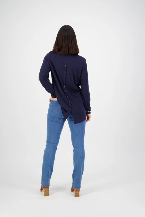5878 - Plain New Blue Slim Leg Full Length
