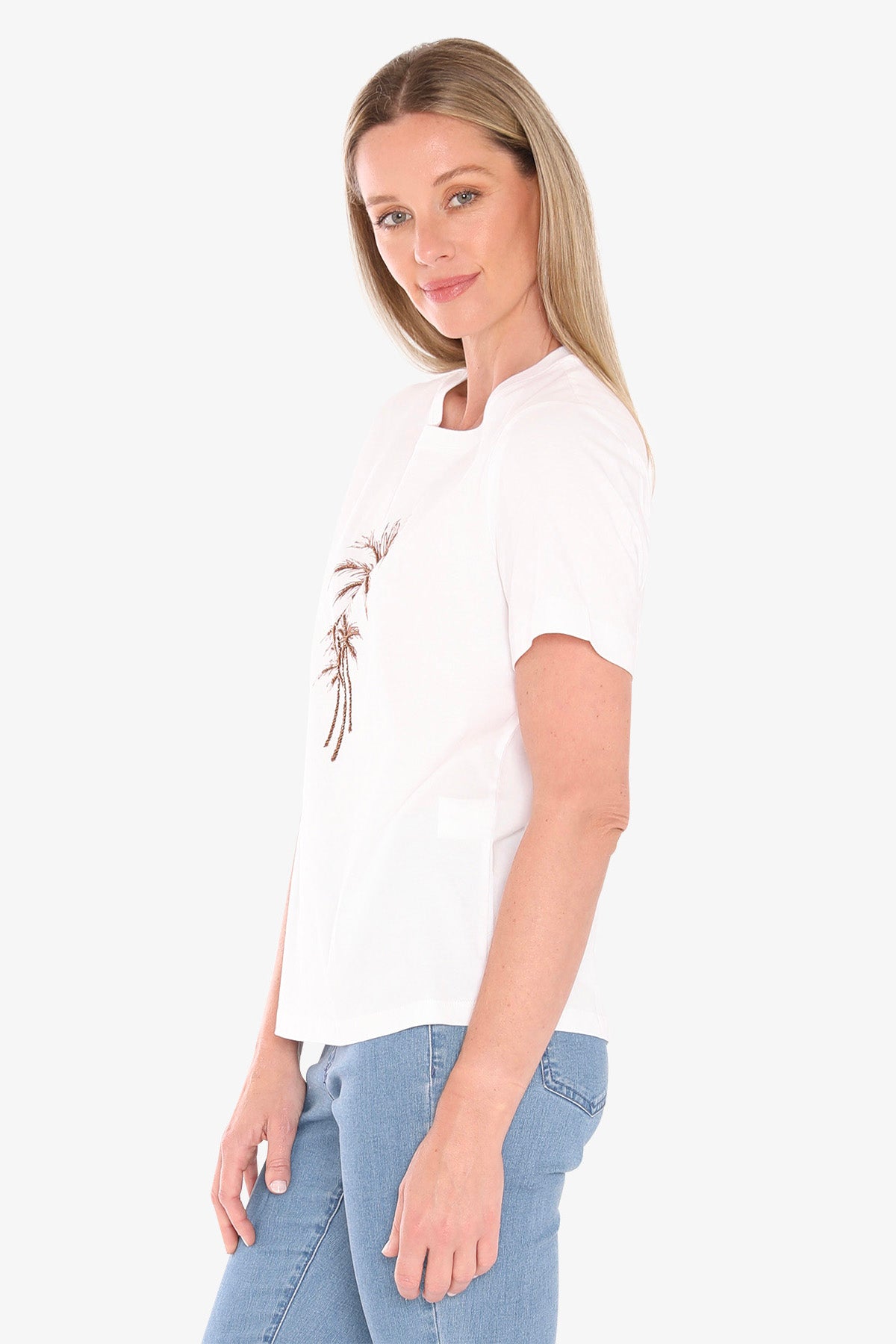 59612015A Beaded Palm Tee