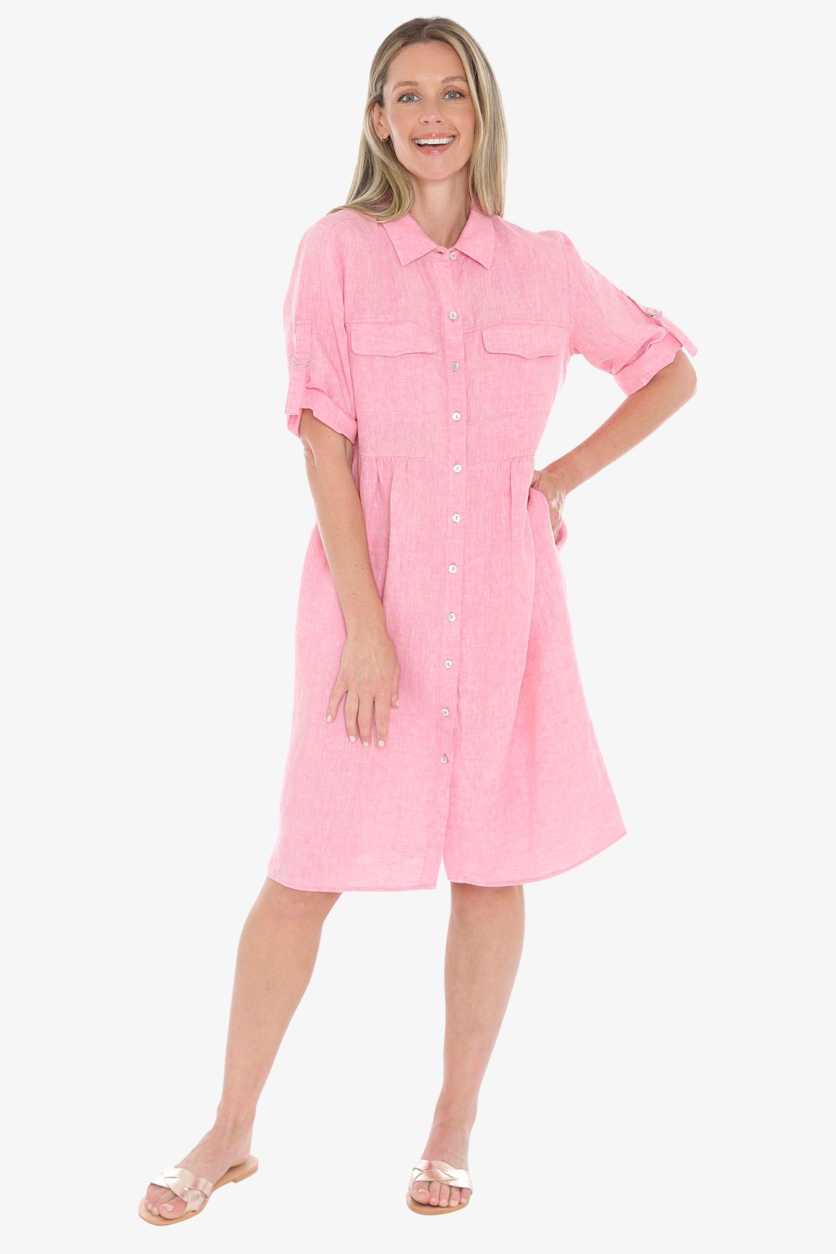 596J5098A D-Ring Slv Dress