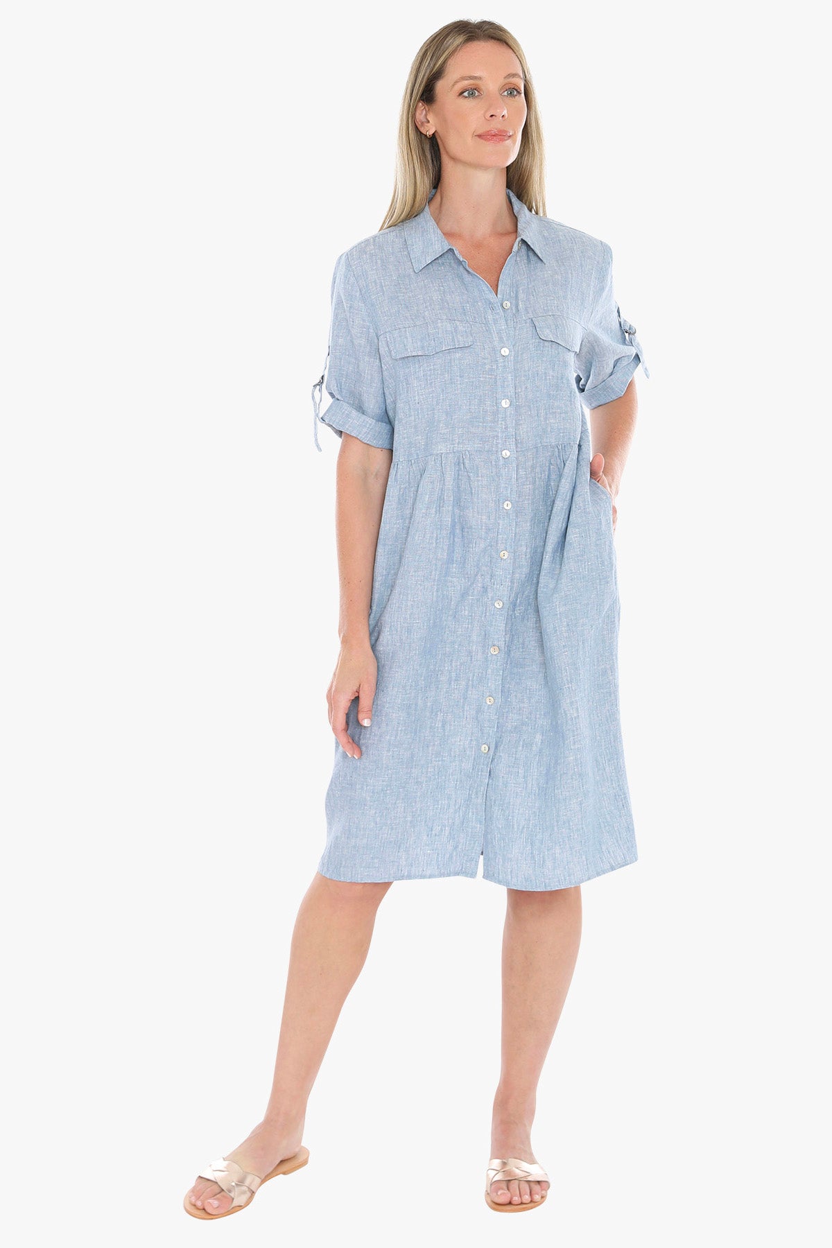 596J5098A D-Ring Slv Dress