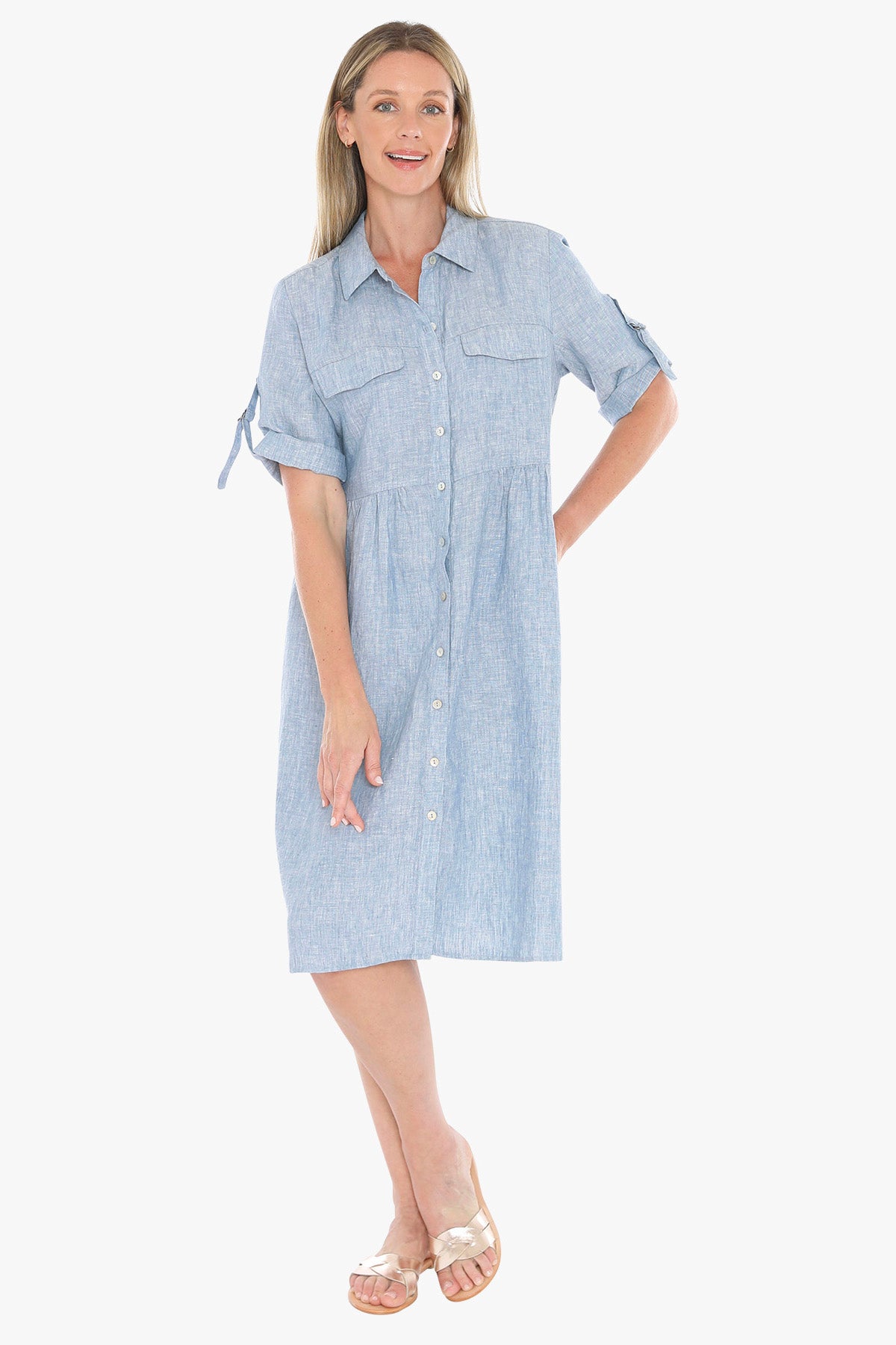 596J5098A D-Ring Slv Dress