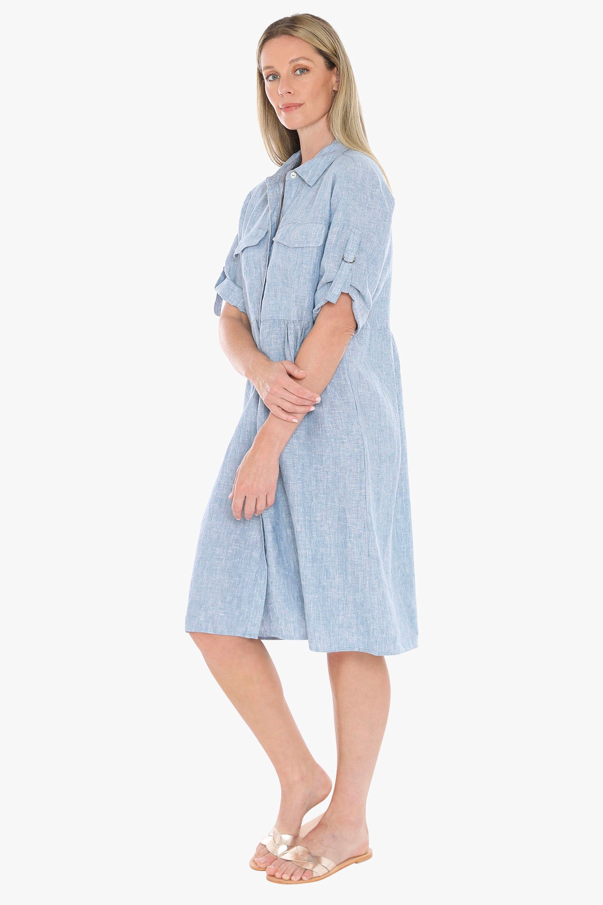 596J5098A D-Ring Slv Dress