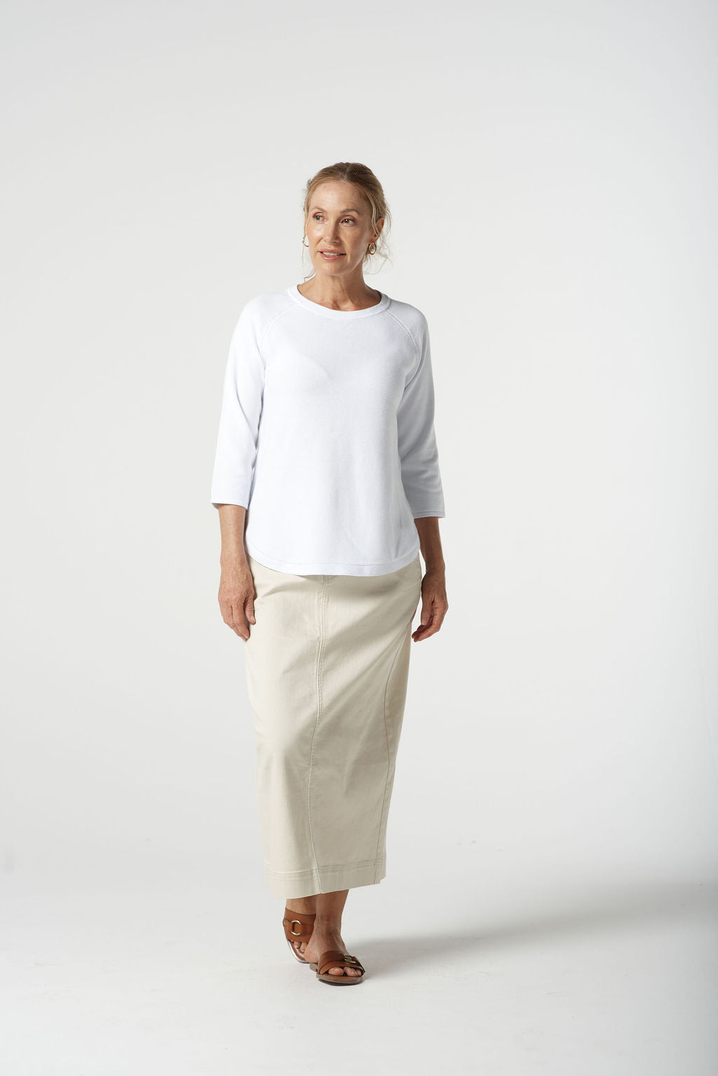 8144 3/4 Sleeve Raglan Jumper