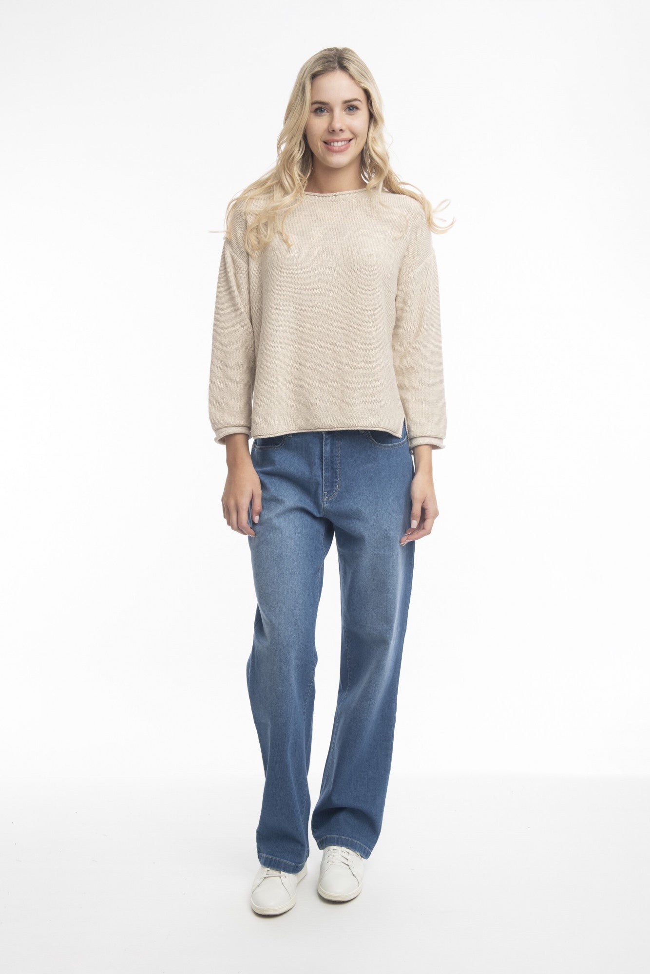 Denim Wide Leg Jeans - Orientique