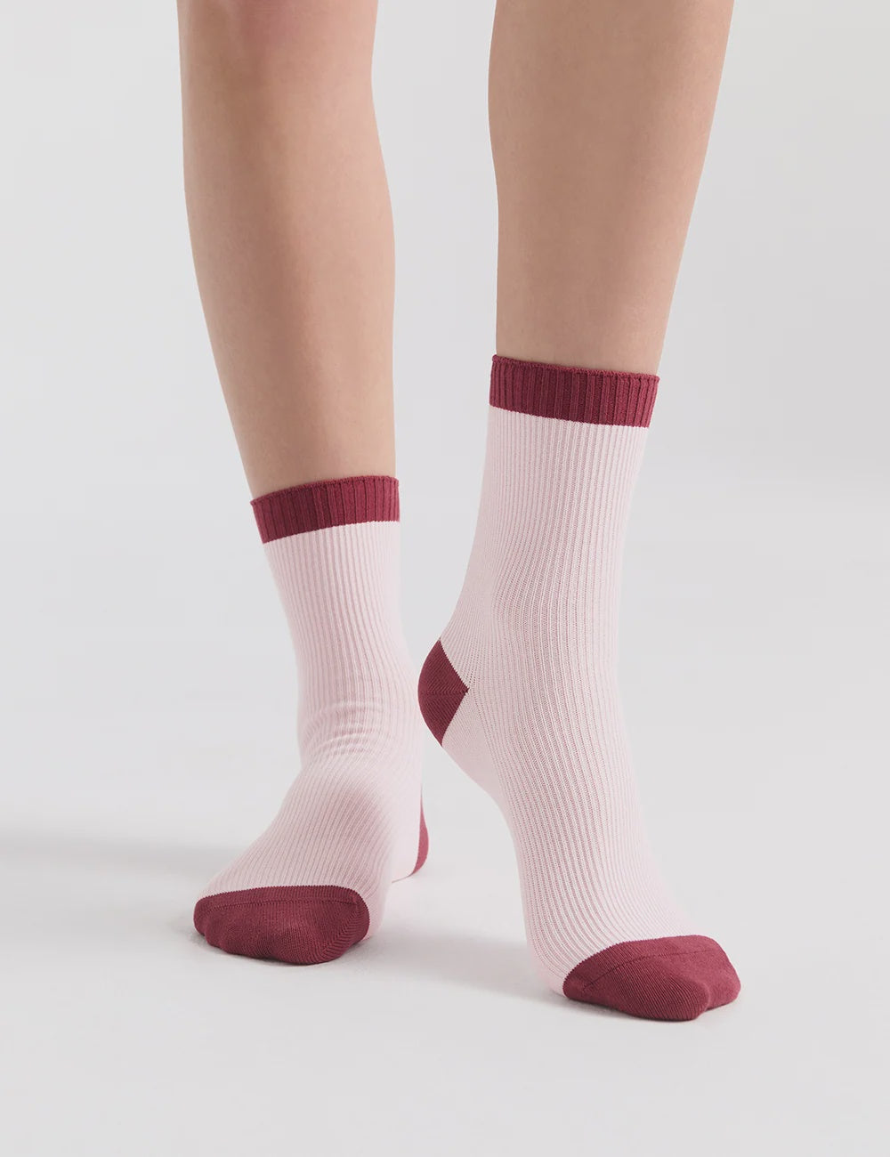 Socks - Two Tone Rib - Dahlia - Ambra