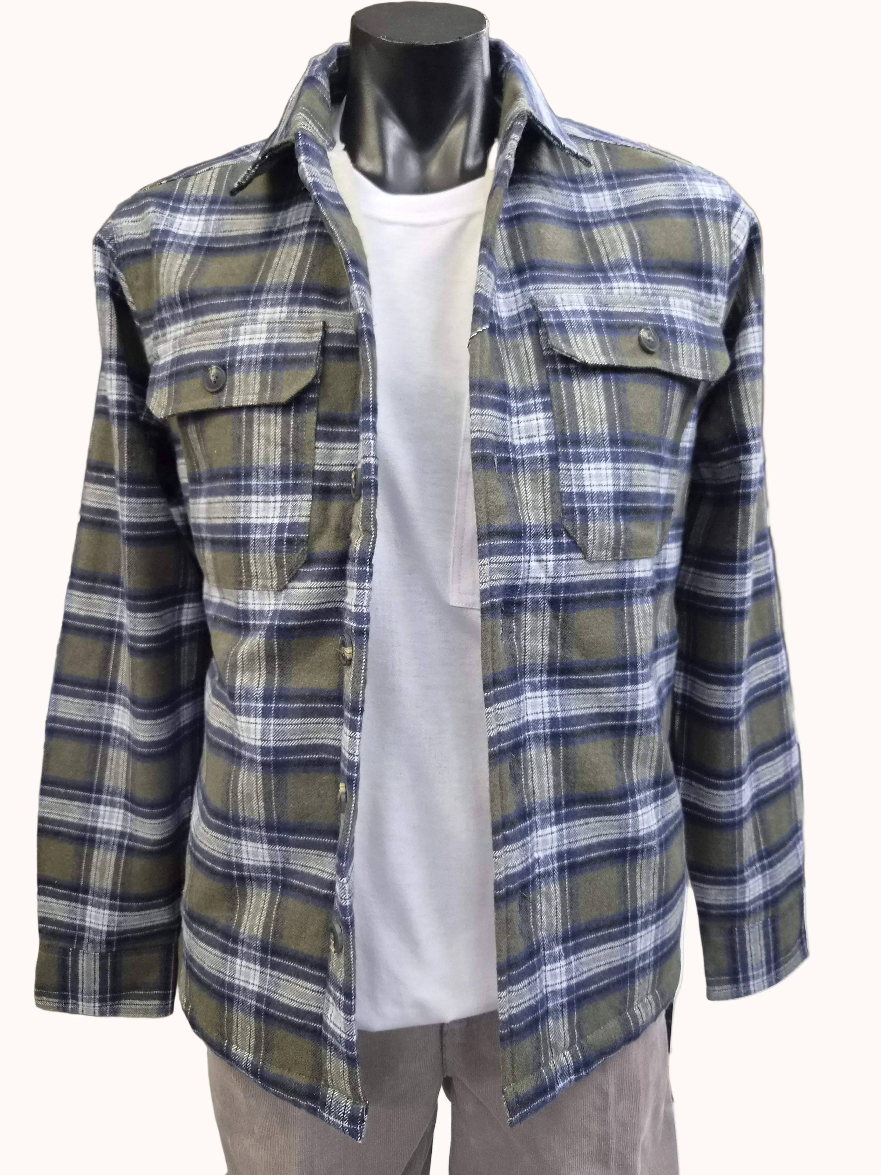 Sherpa Shirt Jacket Olive - Back Bay