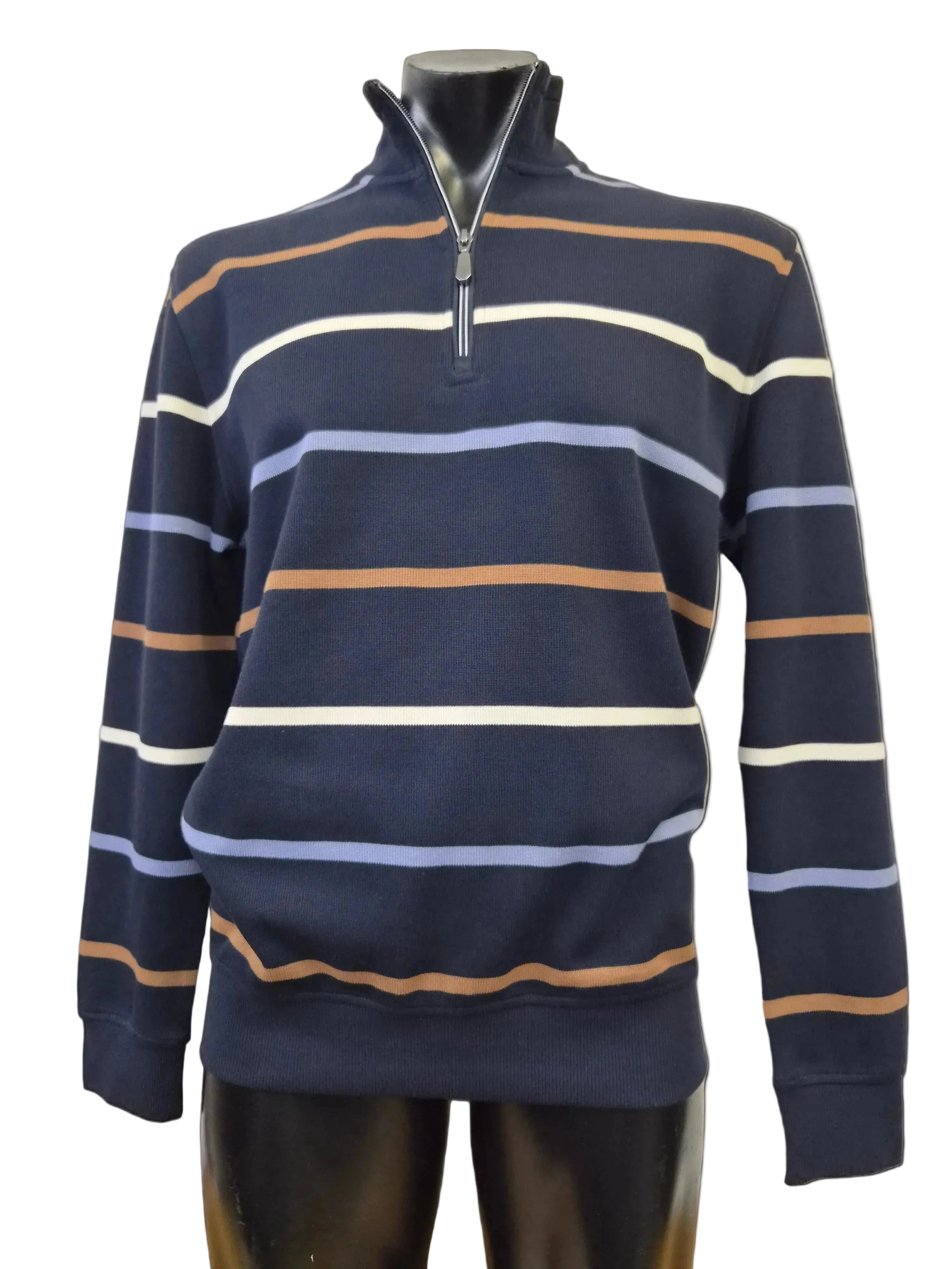 French Rib Stripe Jumper - Back Bay