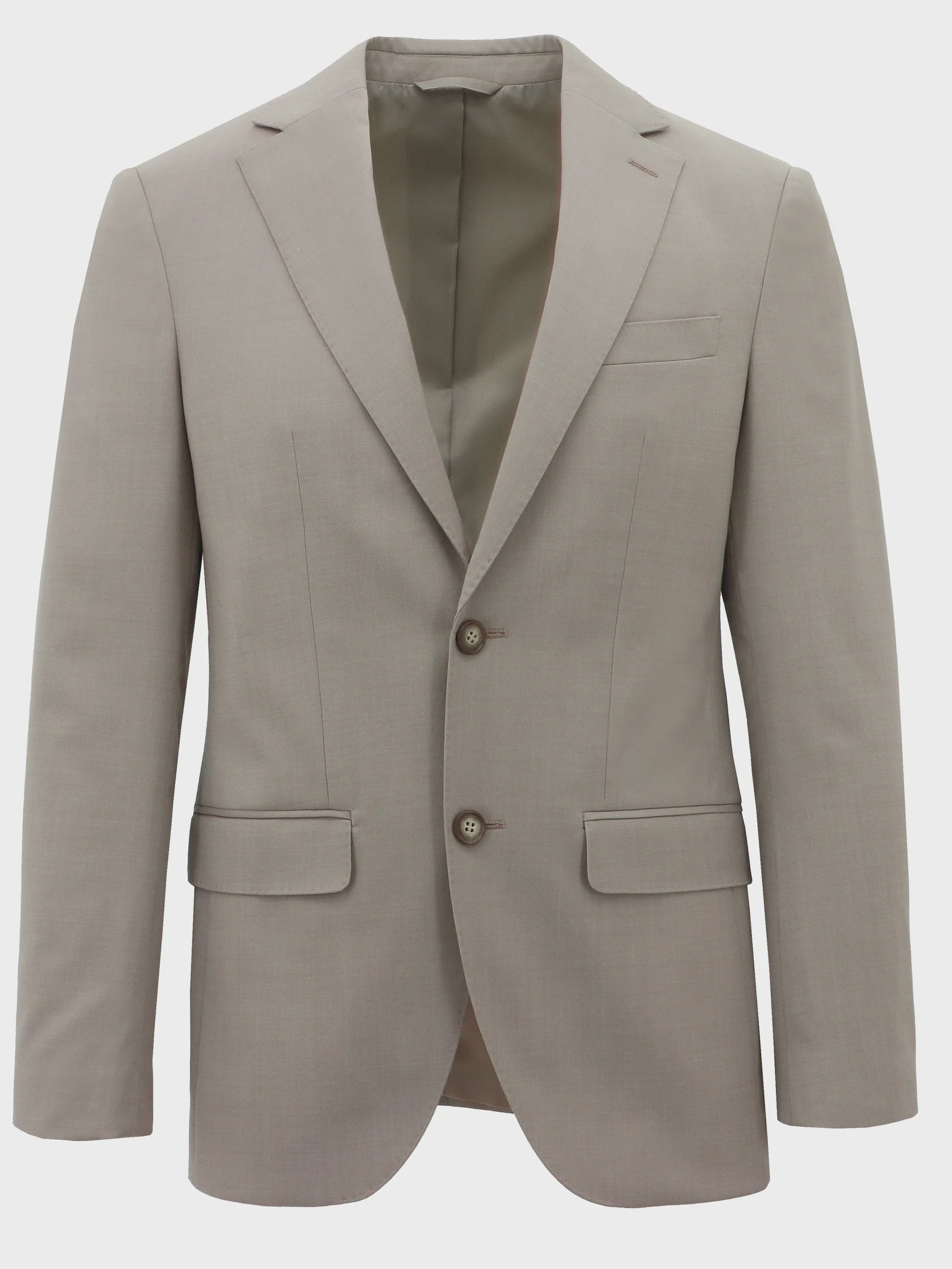 Lazio Wool Suit Jacket Mushroom - Boston