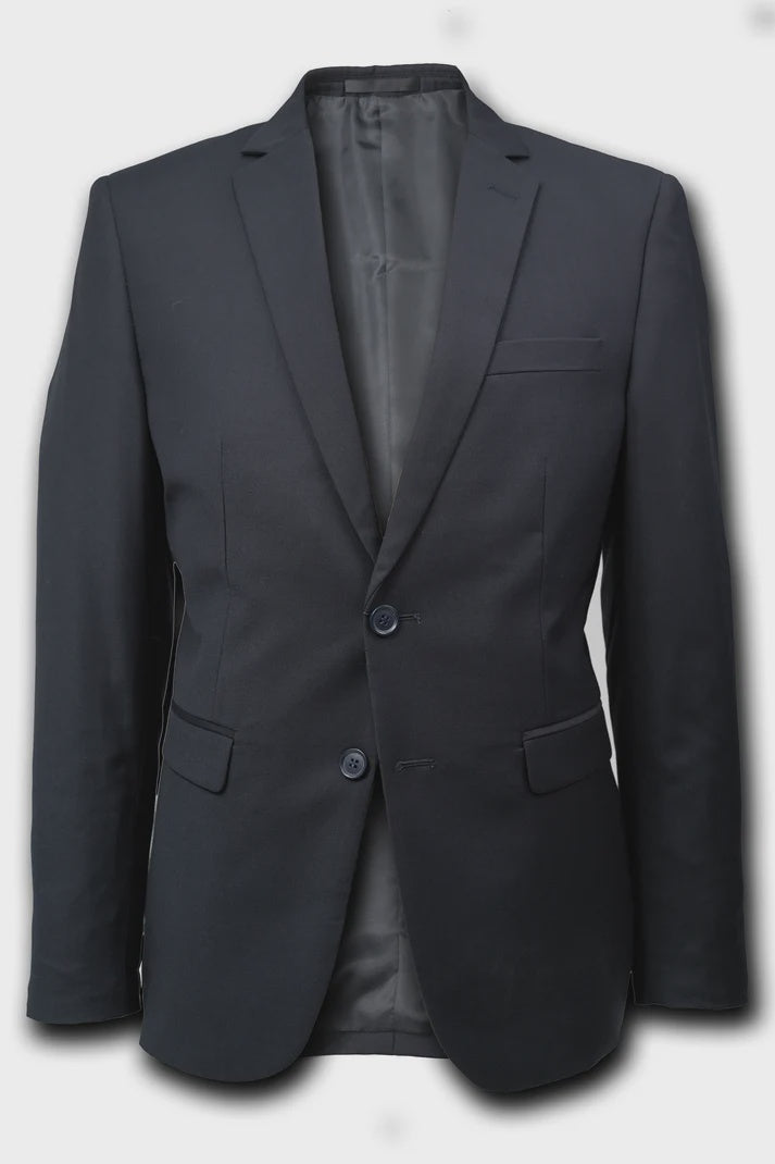 James Fine Twill Plain Jacket Charcoal - Bellaggio