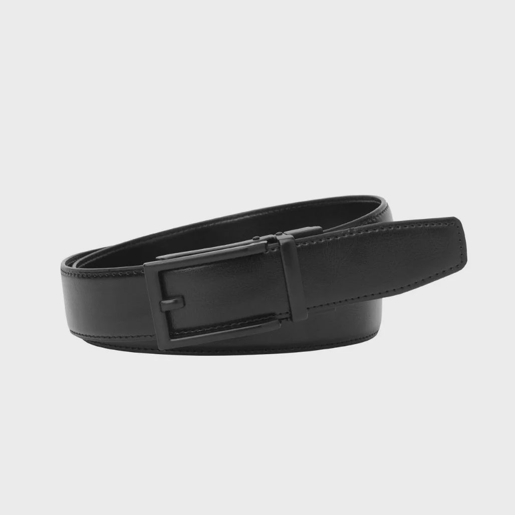 Clarke Black Auto Buckle Leather Belt 35mm - Buckle