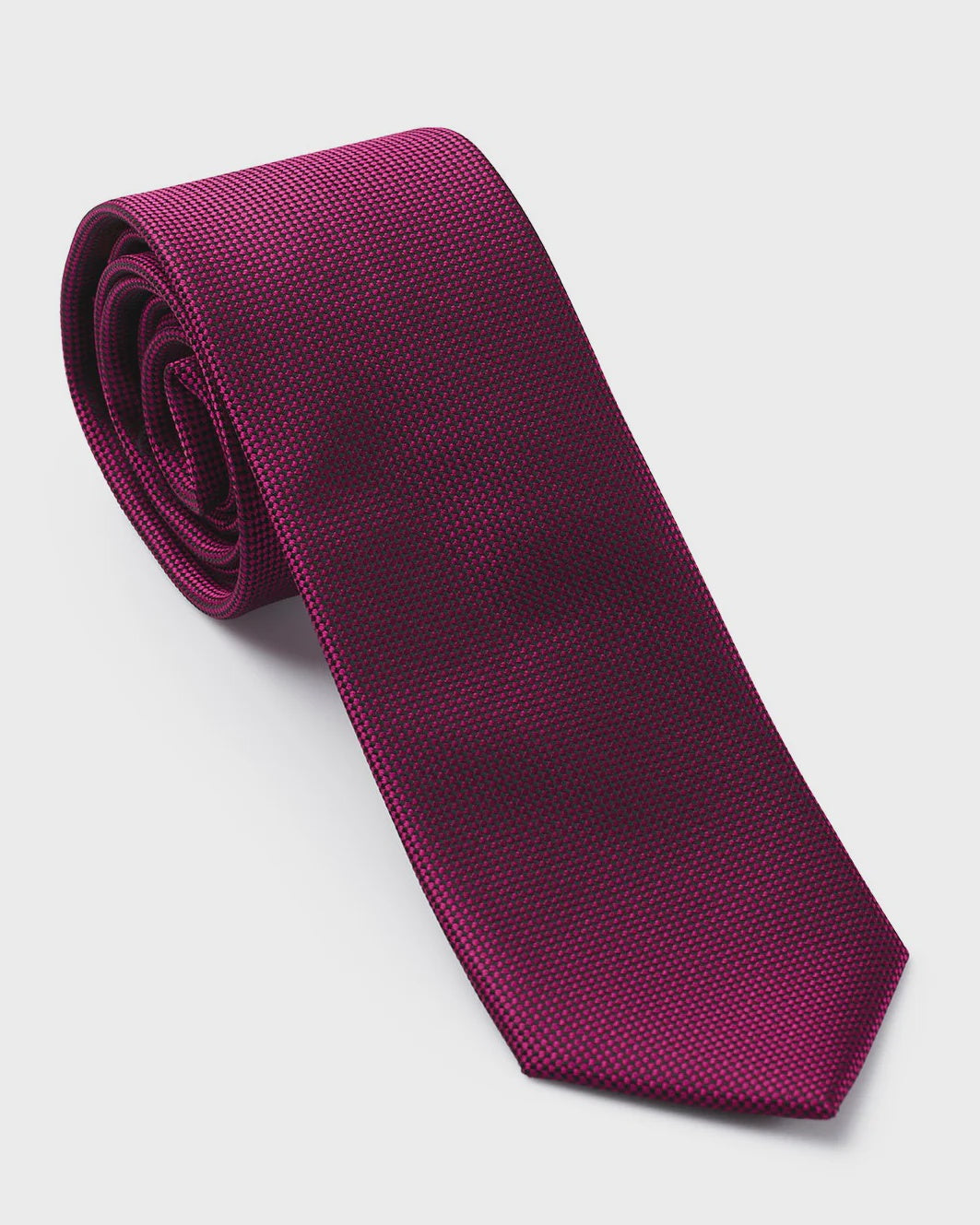 Tie Self Pattern 7cm Plum - Carlo Visconti