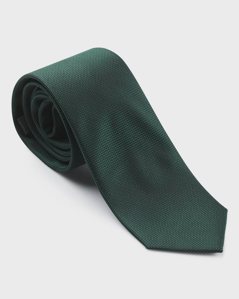 Tie Self Pattern 7cm Bottle Green - Carlo Visconti