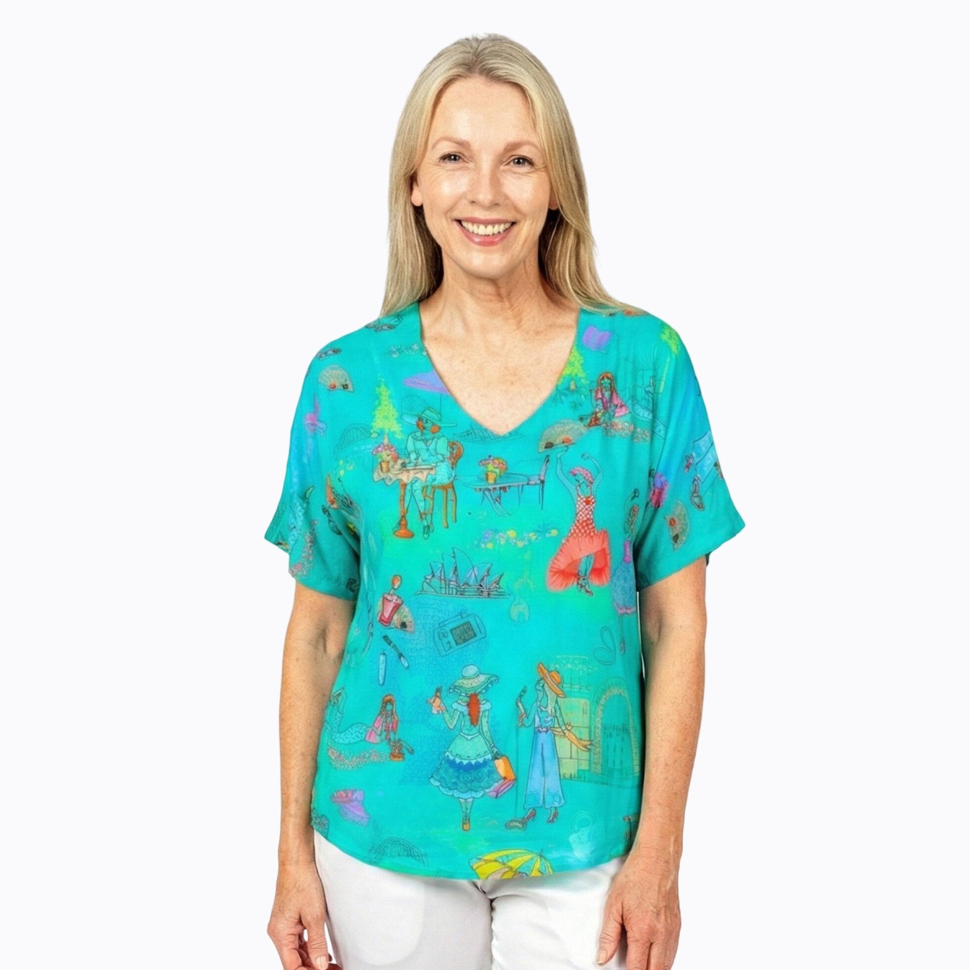 V-Neck Tee Sirens- Claire Powell
