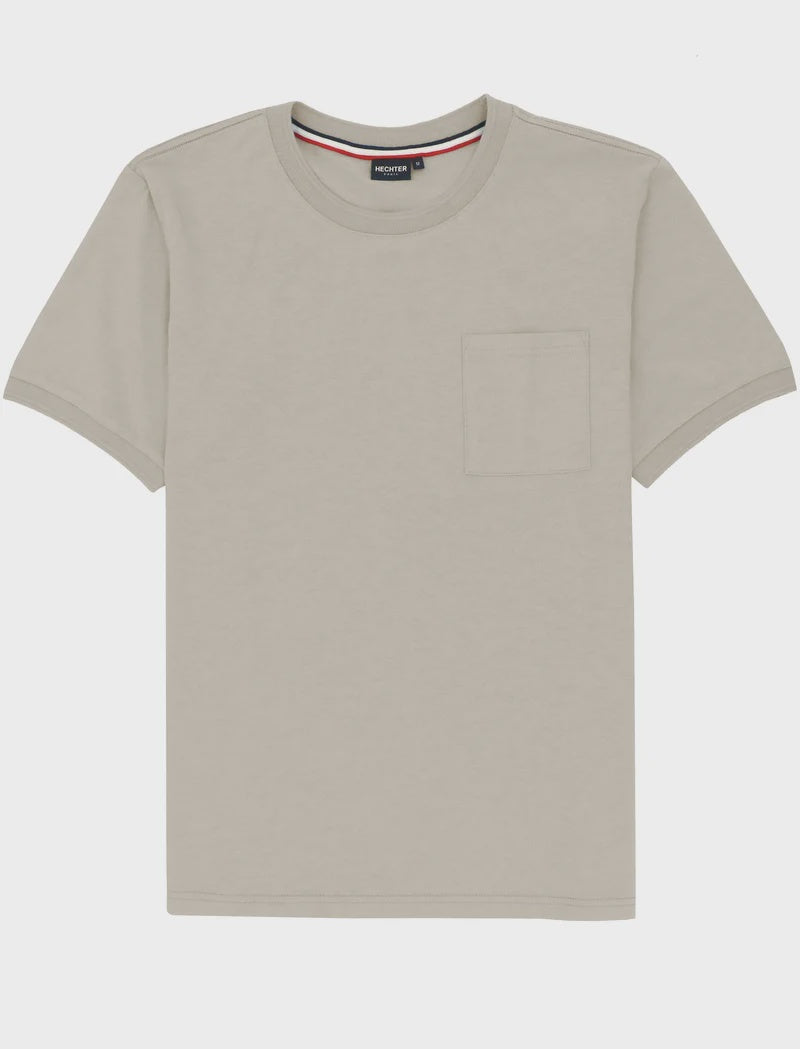 Cotton Pocket Tee Sand - Hetcher Paris