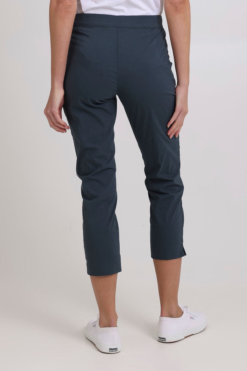 Fuss Free Trapeze Capri Pants - Foil