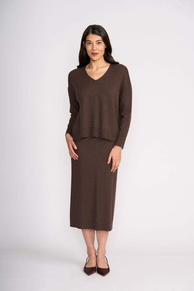 Set Play V Sweater Cocoa Foil