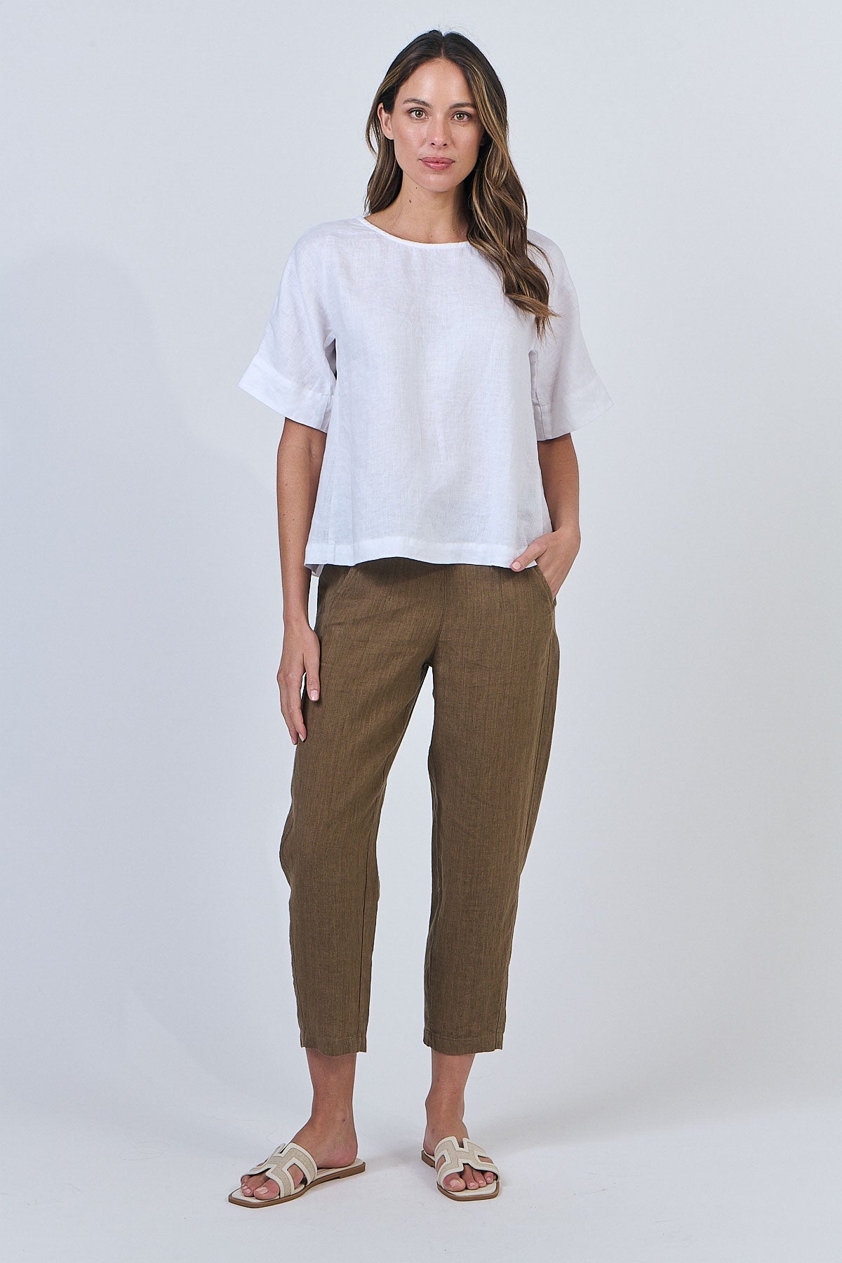 Naturals GA585 White Short Sleeve Top