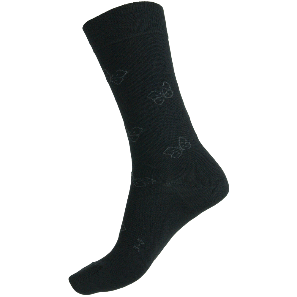 85% Mercerised Cotton Patterned Health Sock Butterfly - Humphrey Law