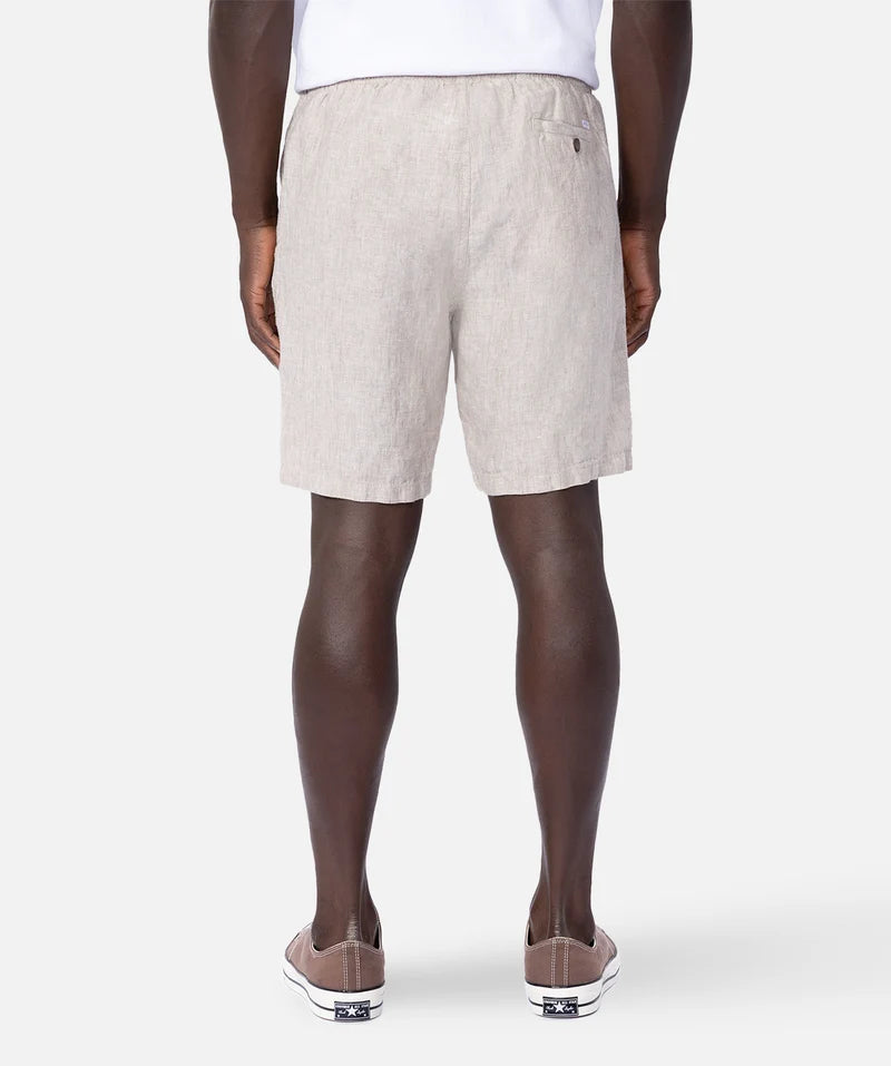 The Marina Linen Short YD Wheat - Industrie