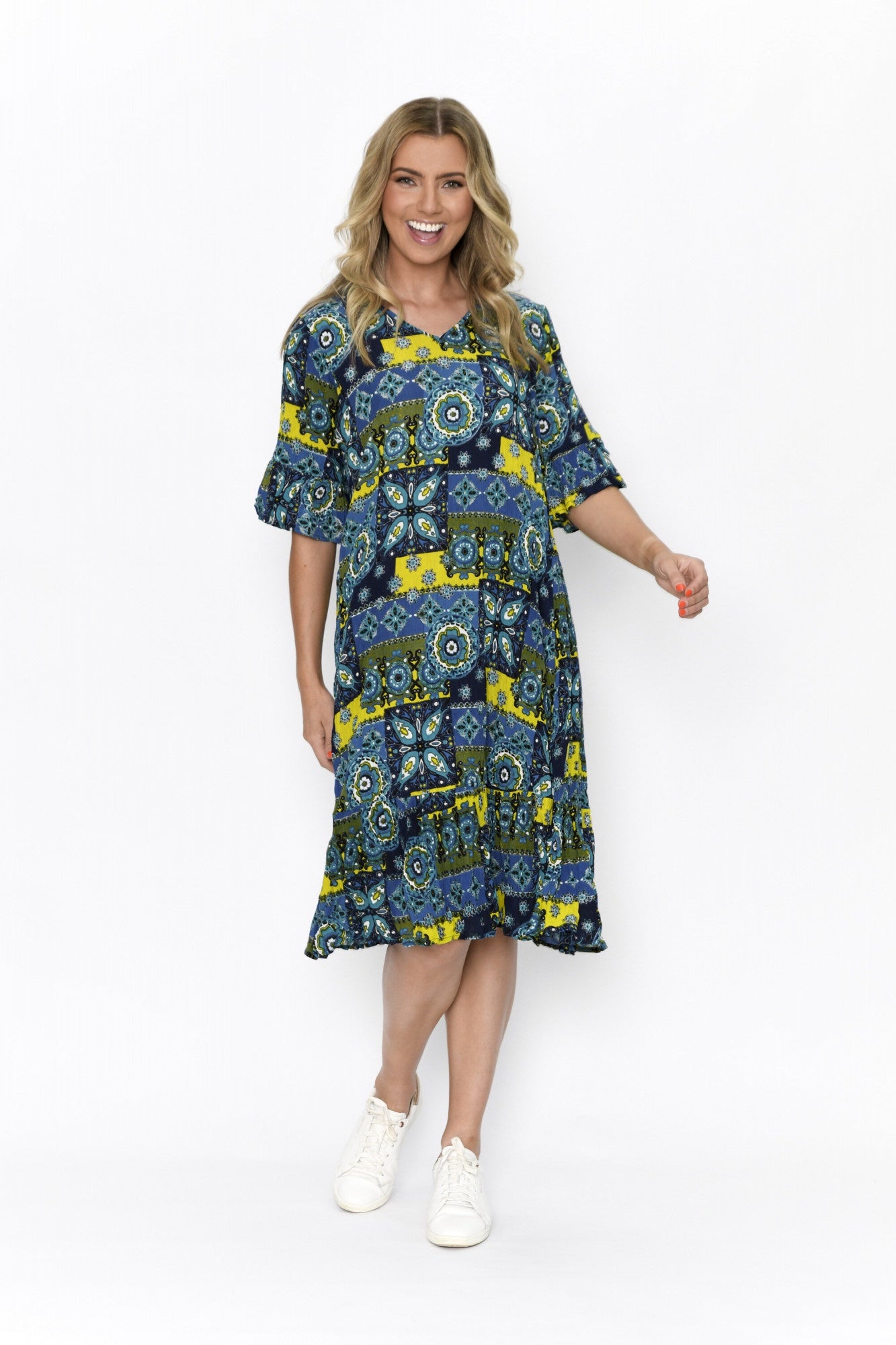 Jessica Dress Sleeved - Orientique