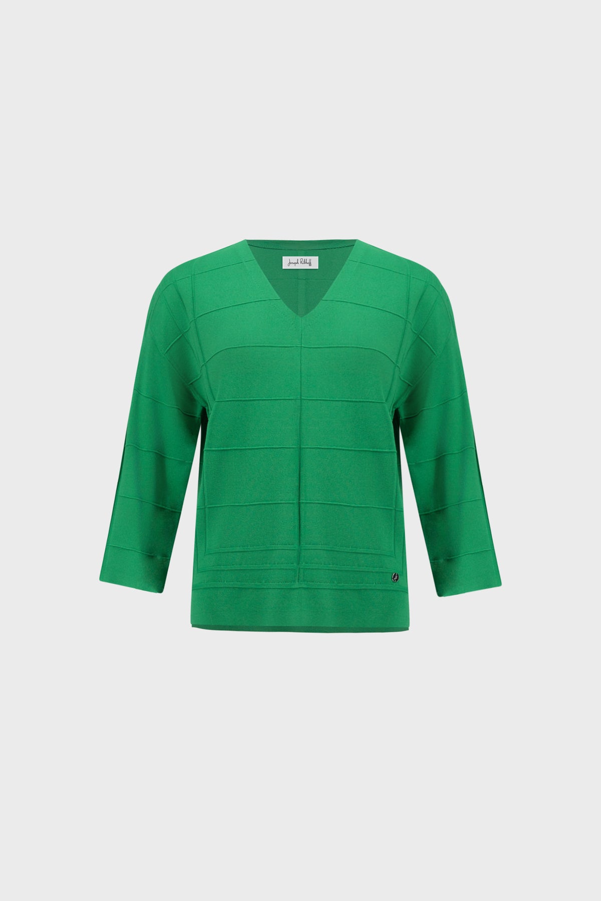 Textured V-Neck Sweater Botanical Green - Joseph Ribkoff