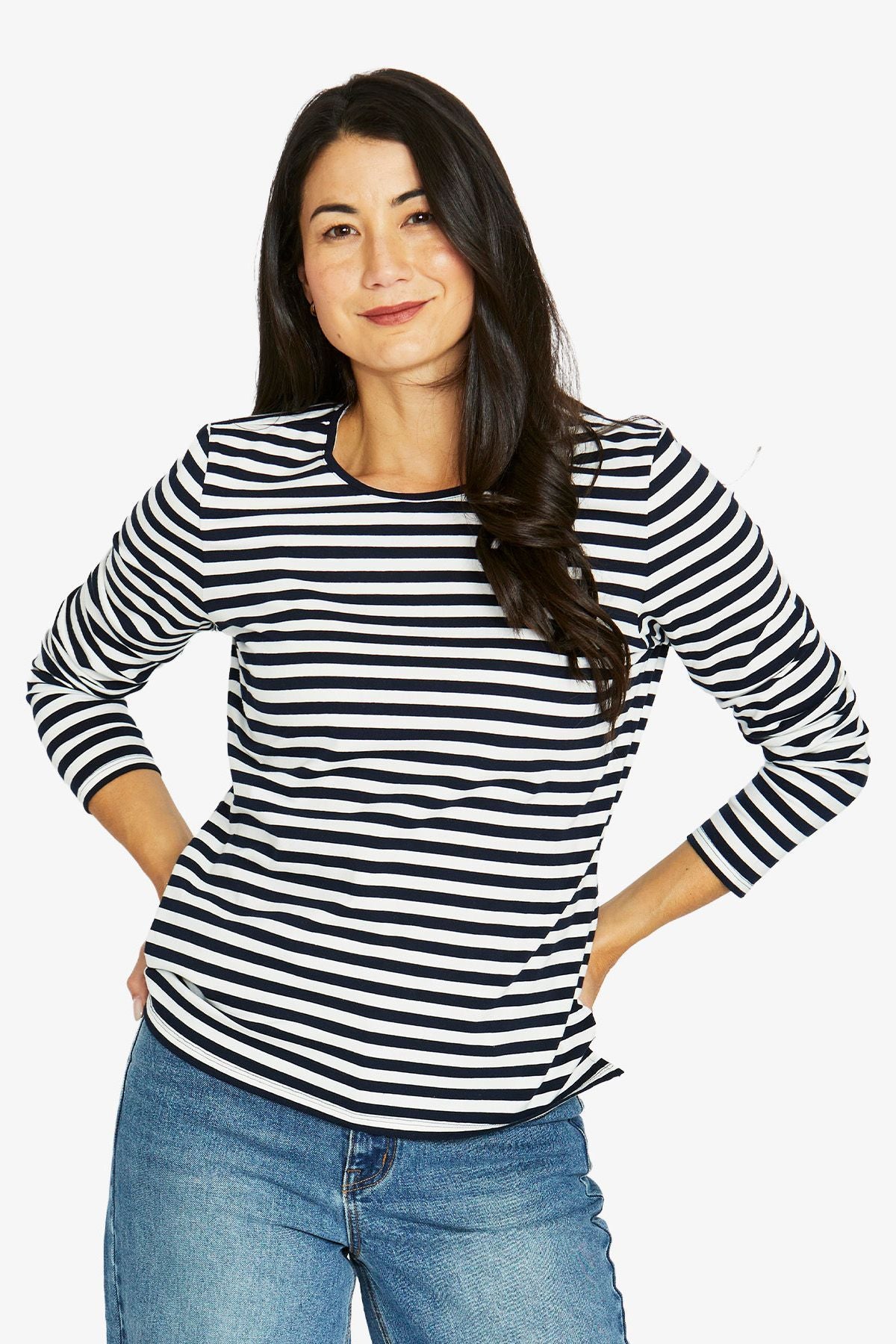 Stripe Crew L/S Tee - Jump