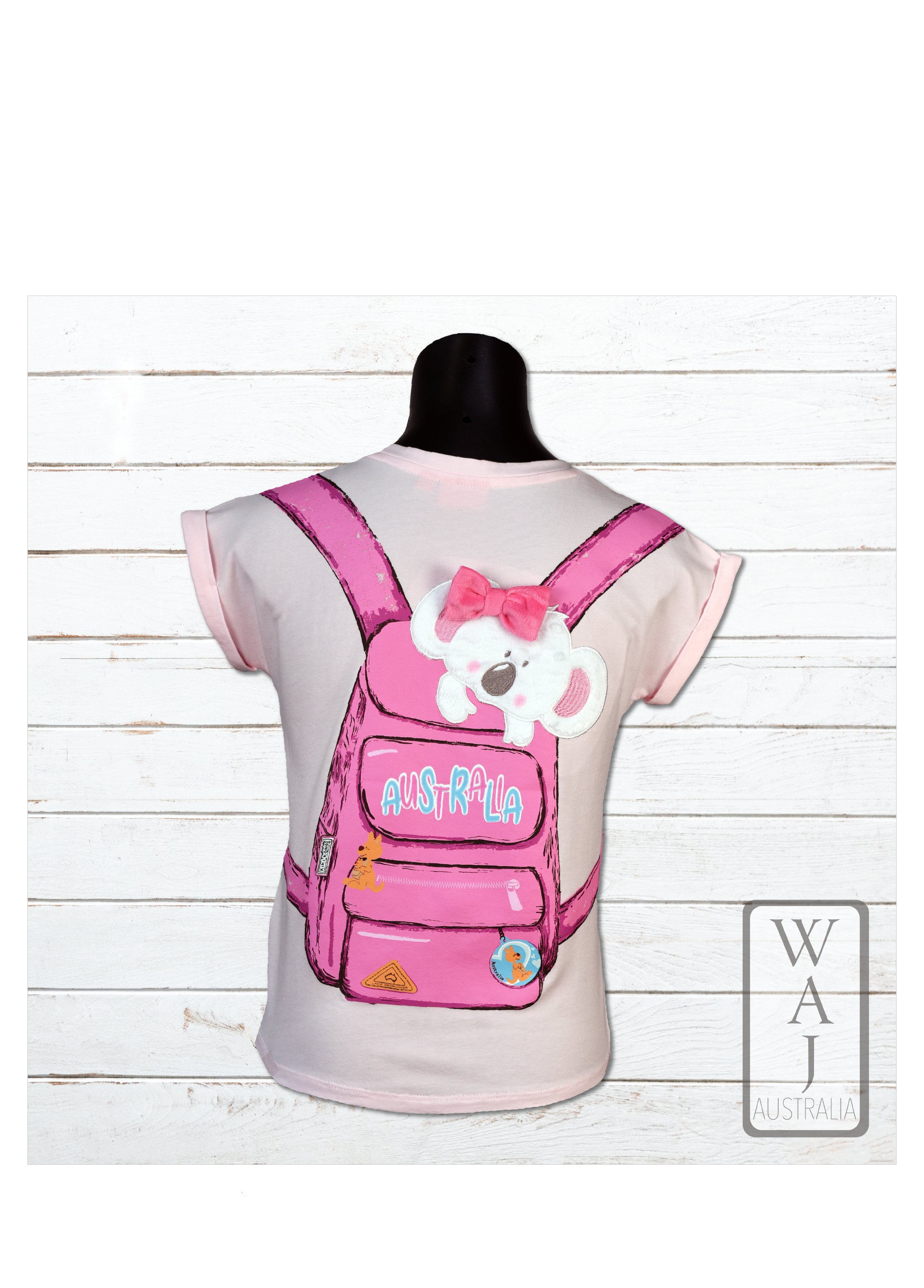 Kiki with Backpack Tee - T036