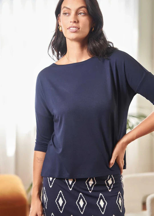 Camila 3/4 Sleeve Bamboo Top