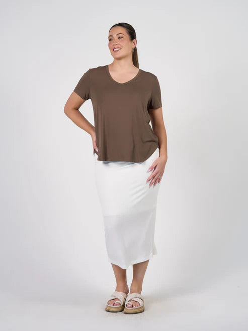 Veronica Bamboo V Neck Tee.