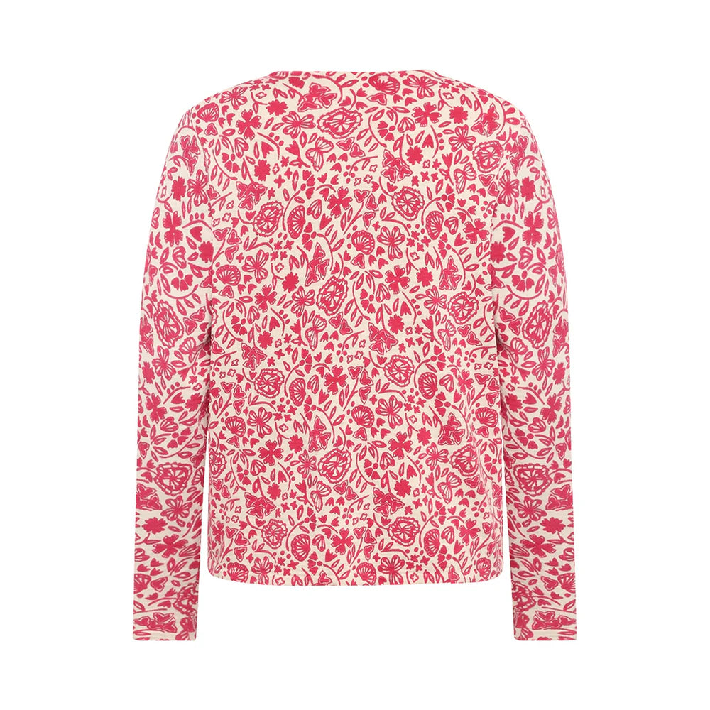 Sunrise Posy Party Cardi Raspberry - Mansted