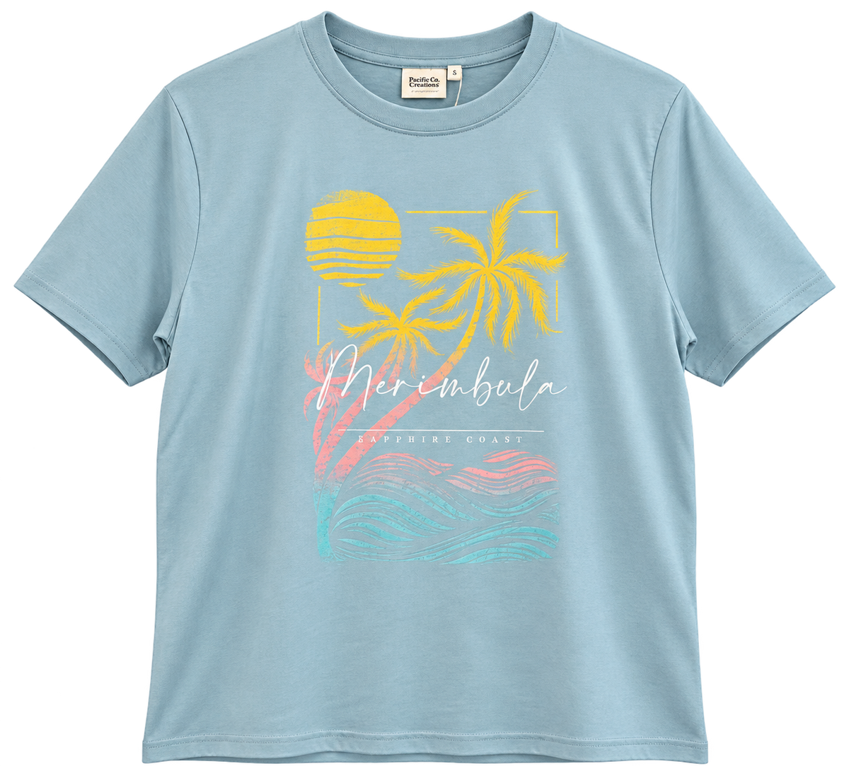 Womens T - Palm Blend Blue