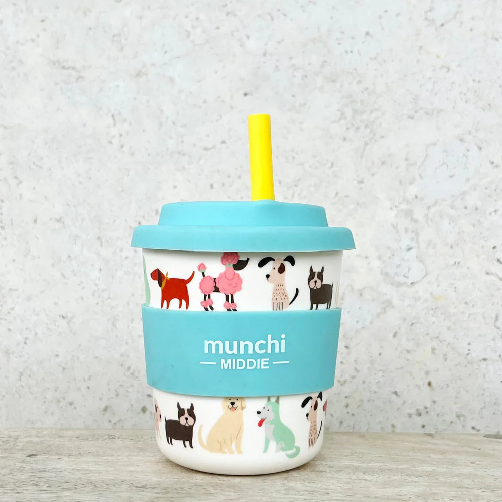 Munchi Middie Cup w/ Silicone Straw (8zo)